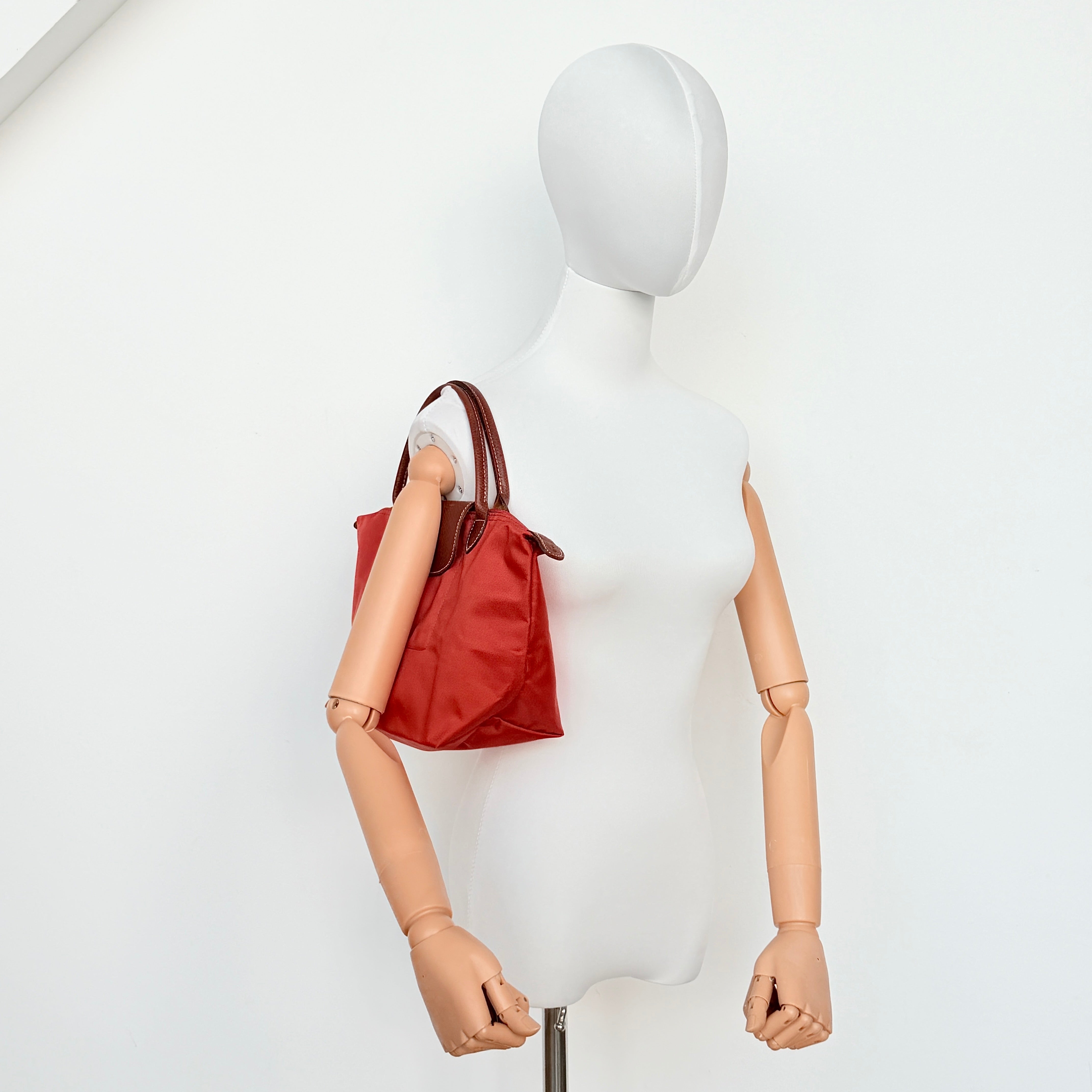 Longchamp Le Pliage Original Tote Bag Red/Brown