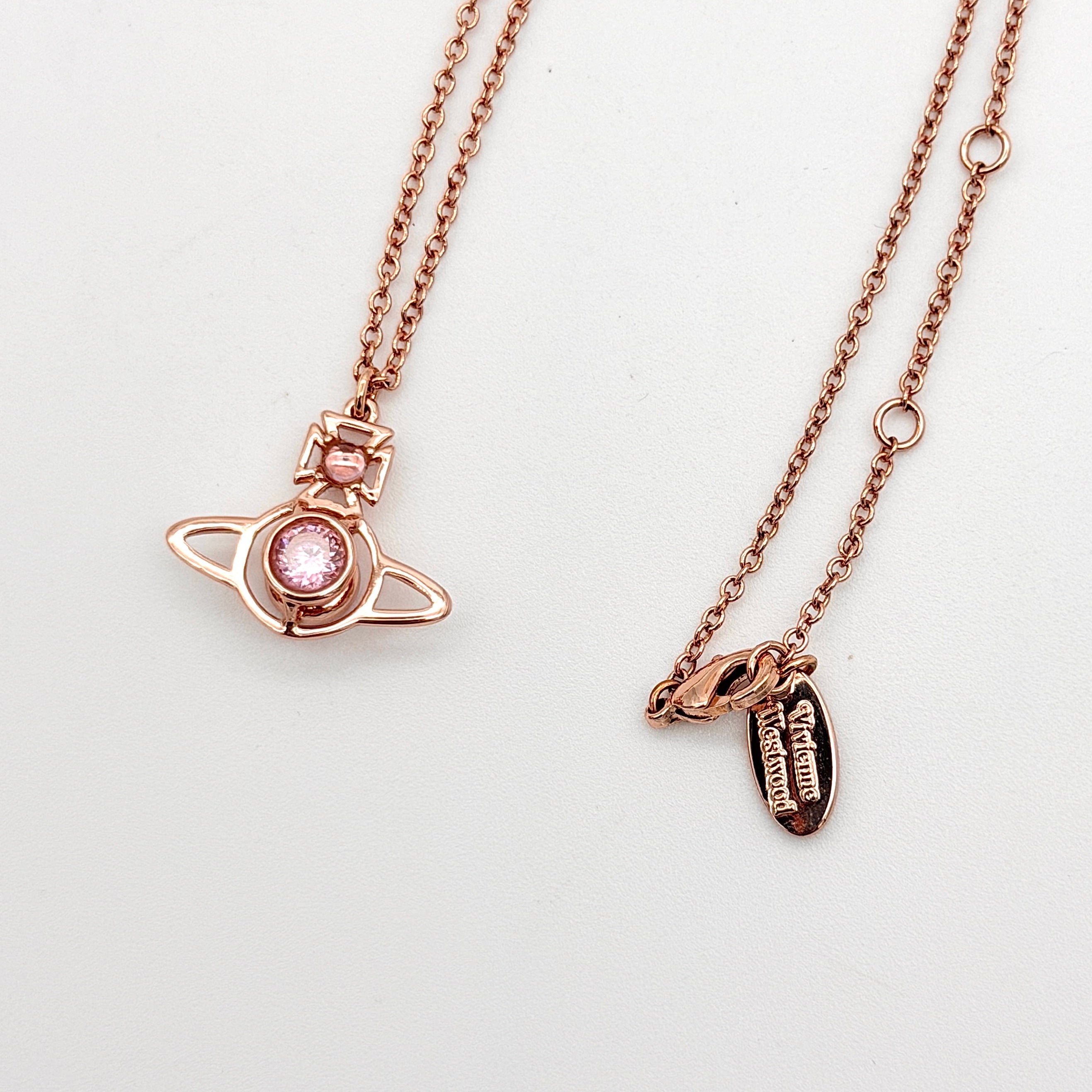 Vivienne Westwood Orb Rona Necklace Rose Gold/Pink