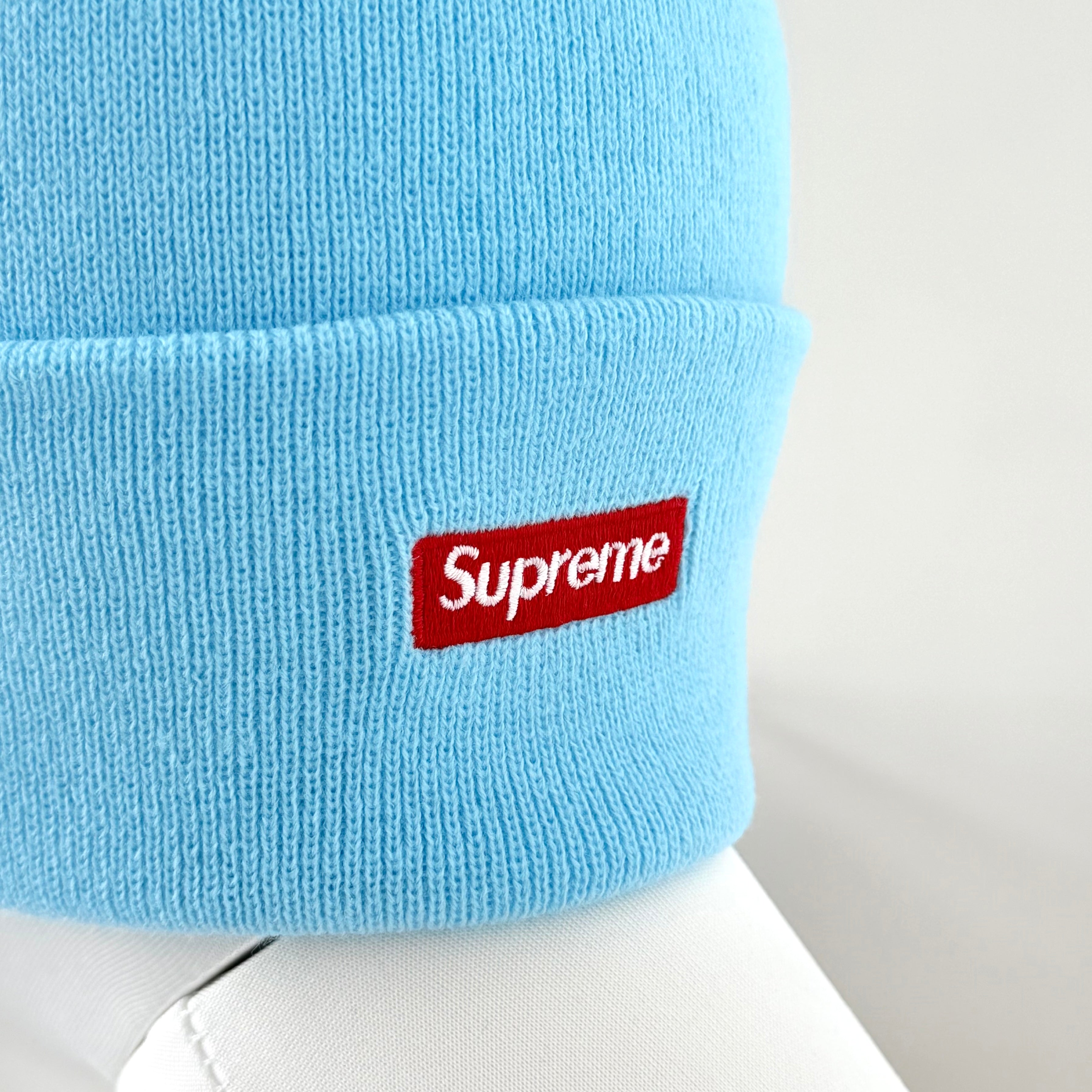 Supreme x New Era Devil S Logo Beanie Light Blue
