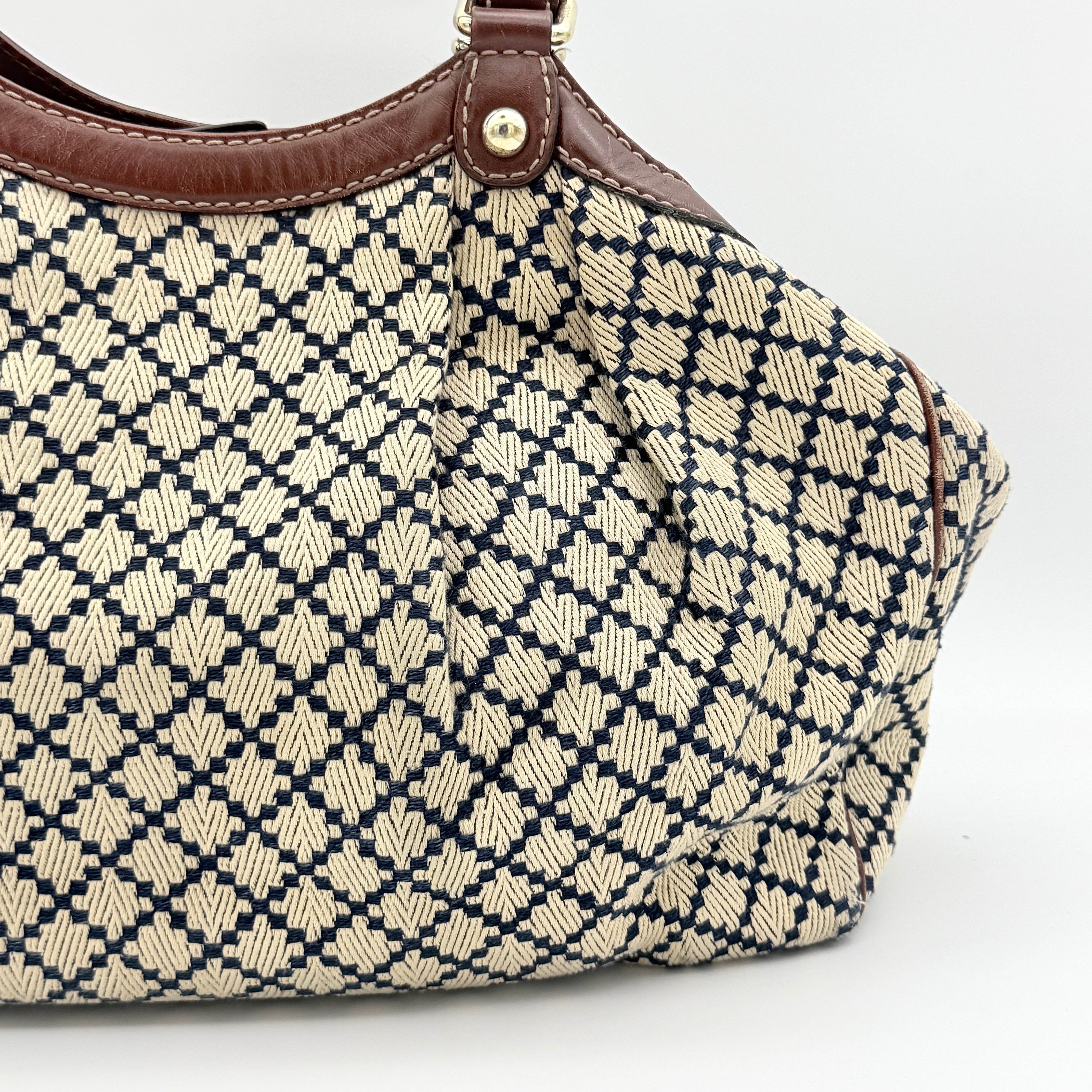 Gucci GG Diamante Sukey Shoulder Bag Beige/Brown