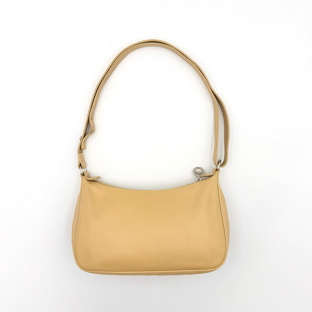 Longchamp 2Way Leather Shoulder Bag Beige