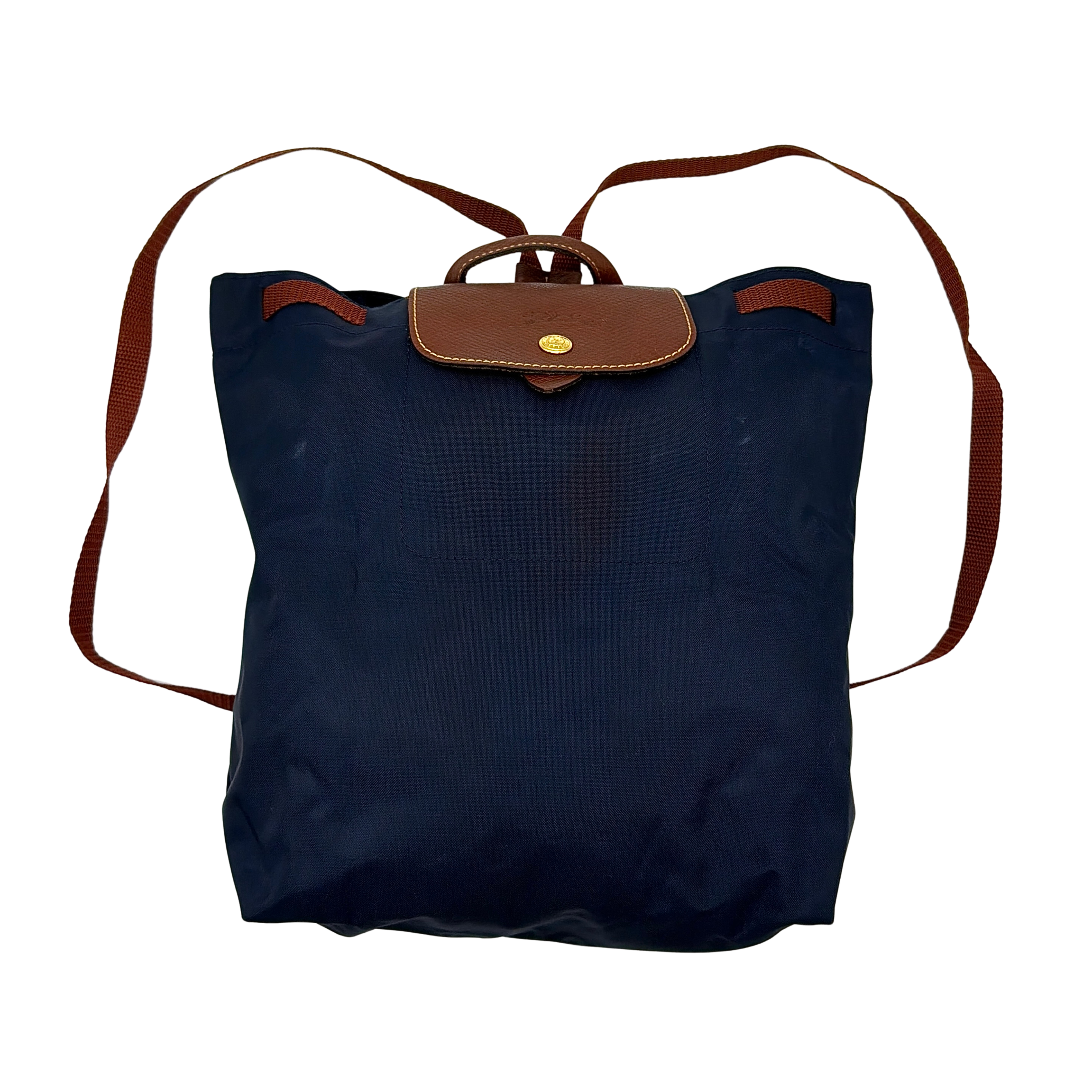 Longchamp Le Pliage Original Backpack Blue/Brown (Foldable)