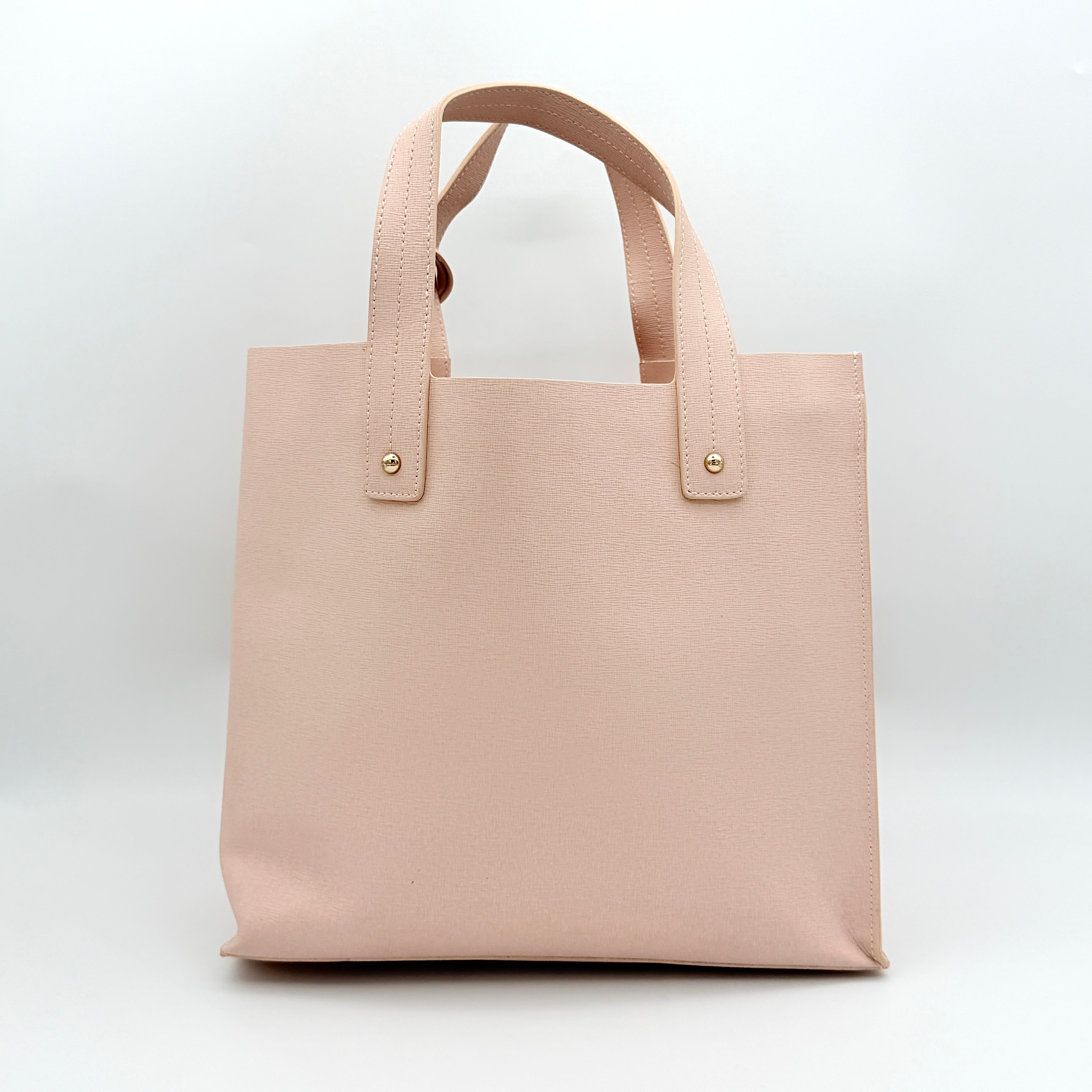Furla Musa Leather Tote Bag Powder Pink