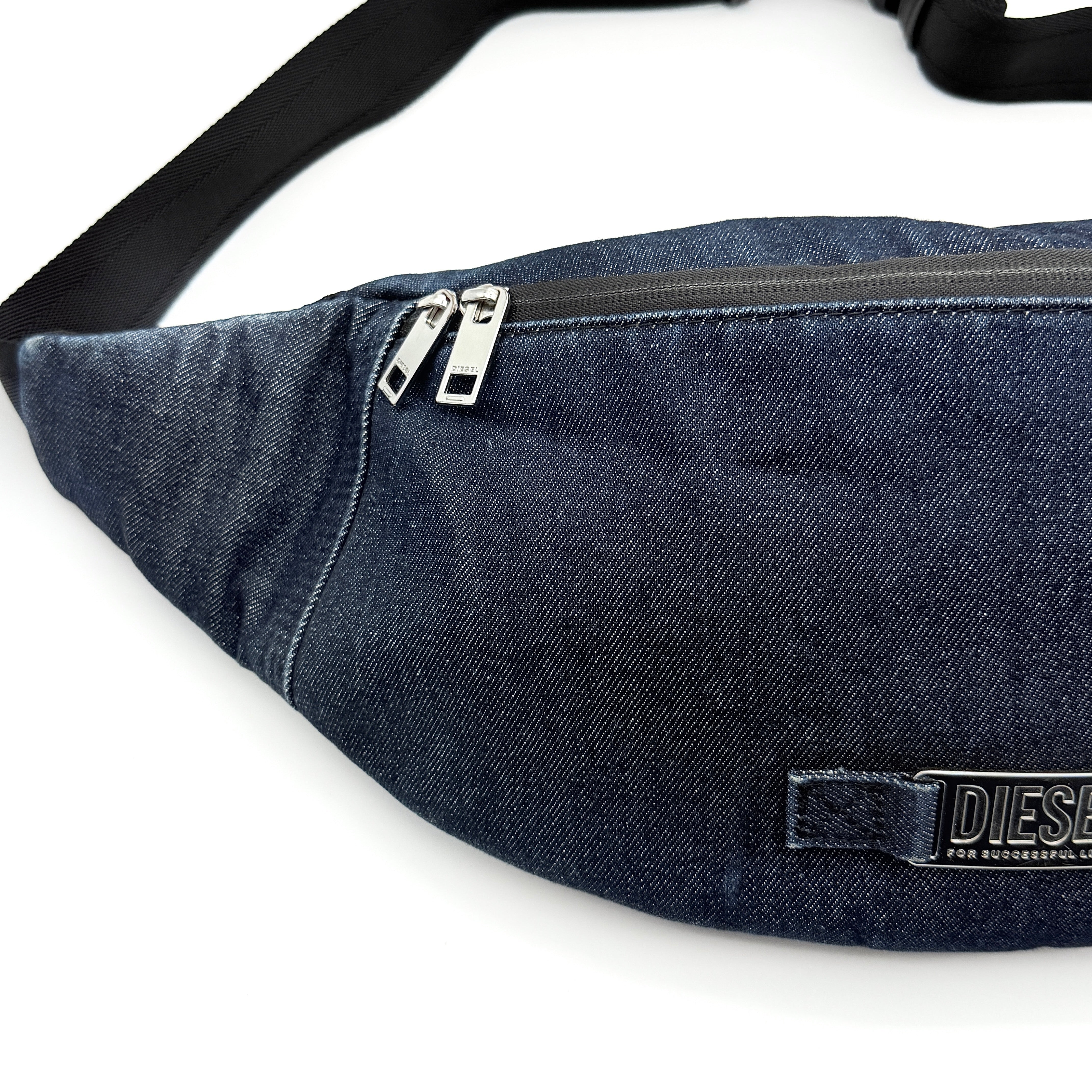 Diesel Logo Belt Bag Denim Blue