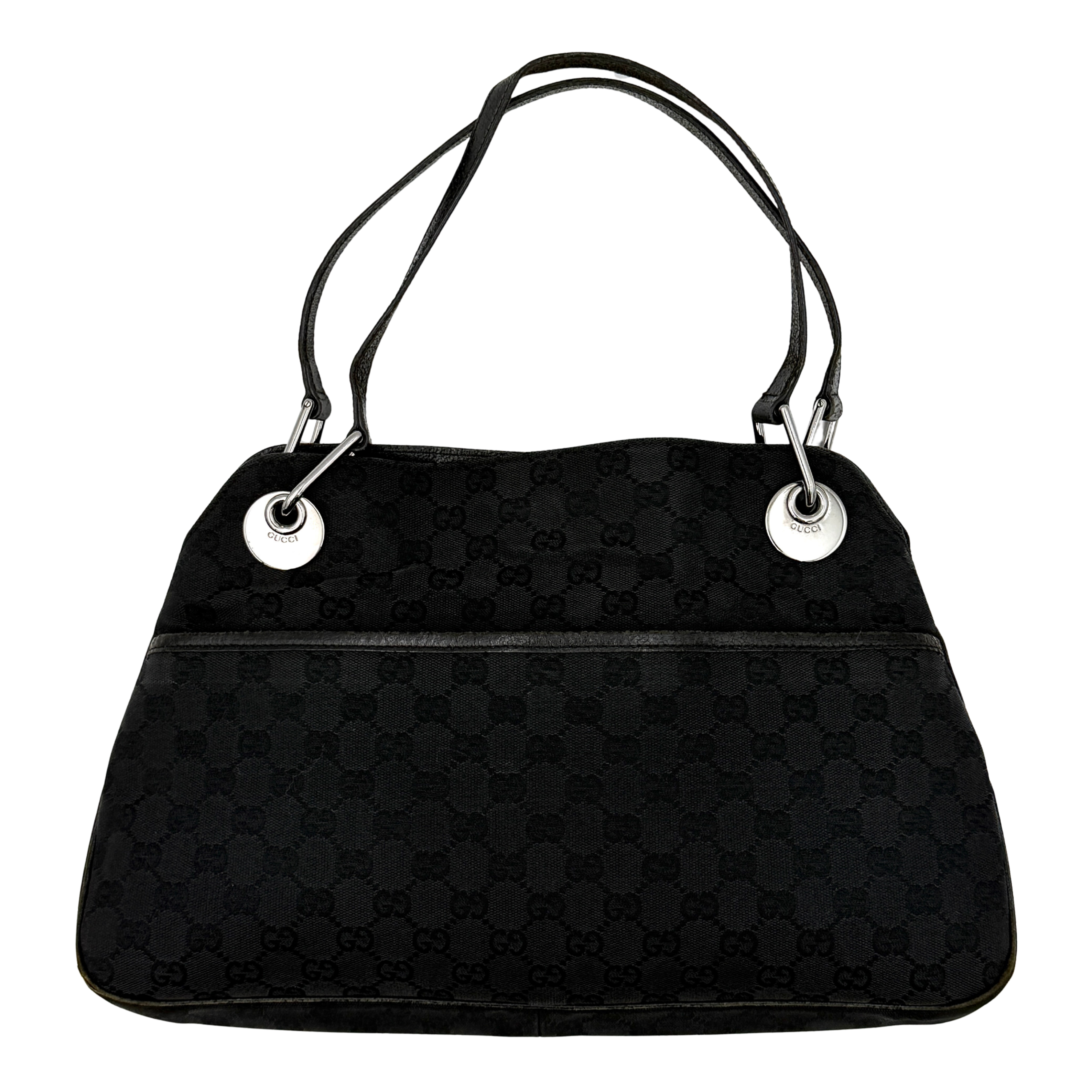 Gucci GG Monogram Shoulder Bag Black