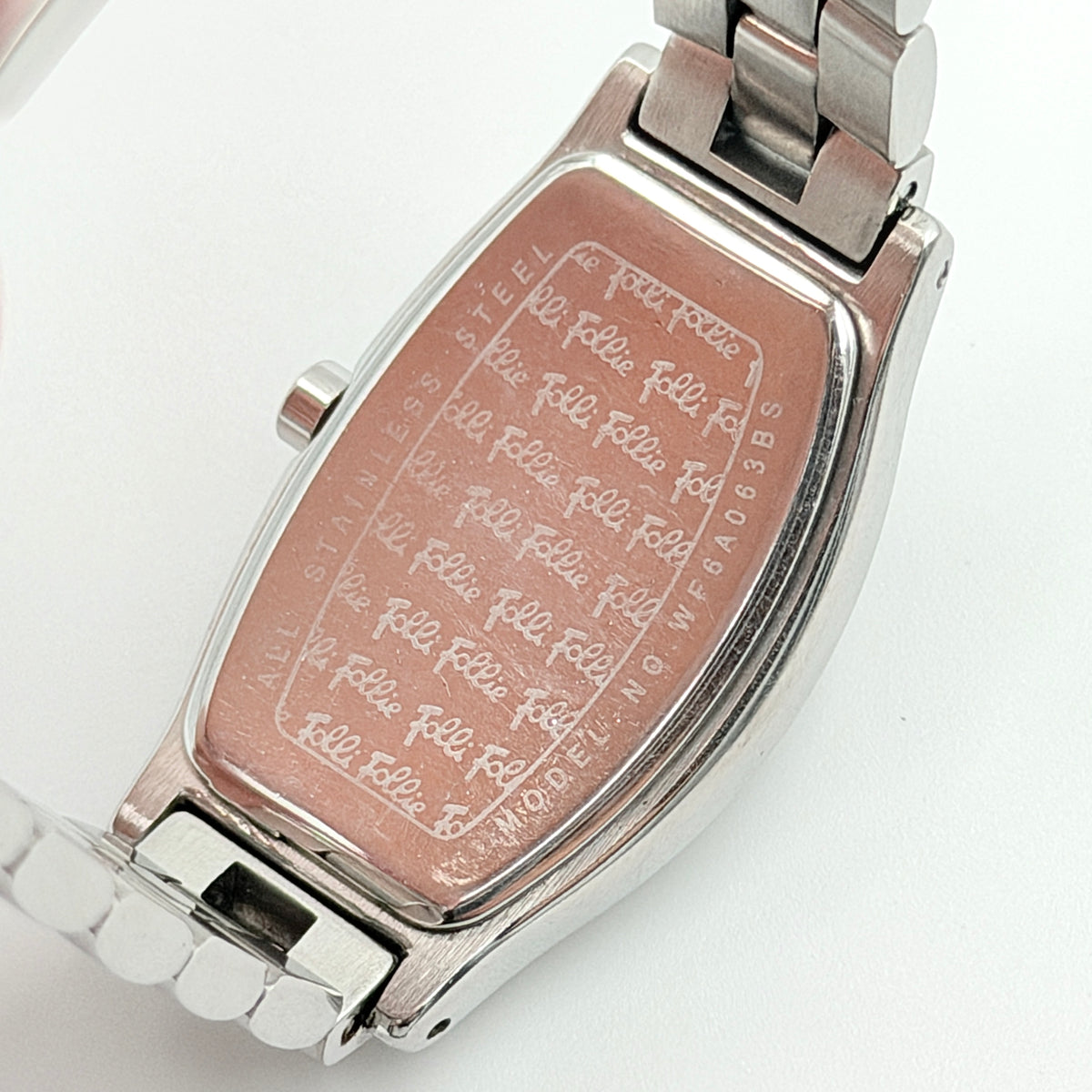 Folli Follie Crystal WF6A063BS Pink Dial Stainless Steel Watch