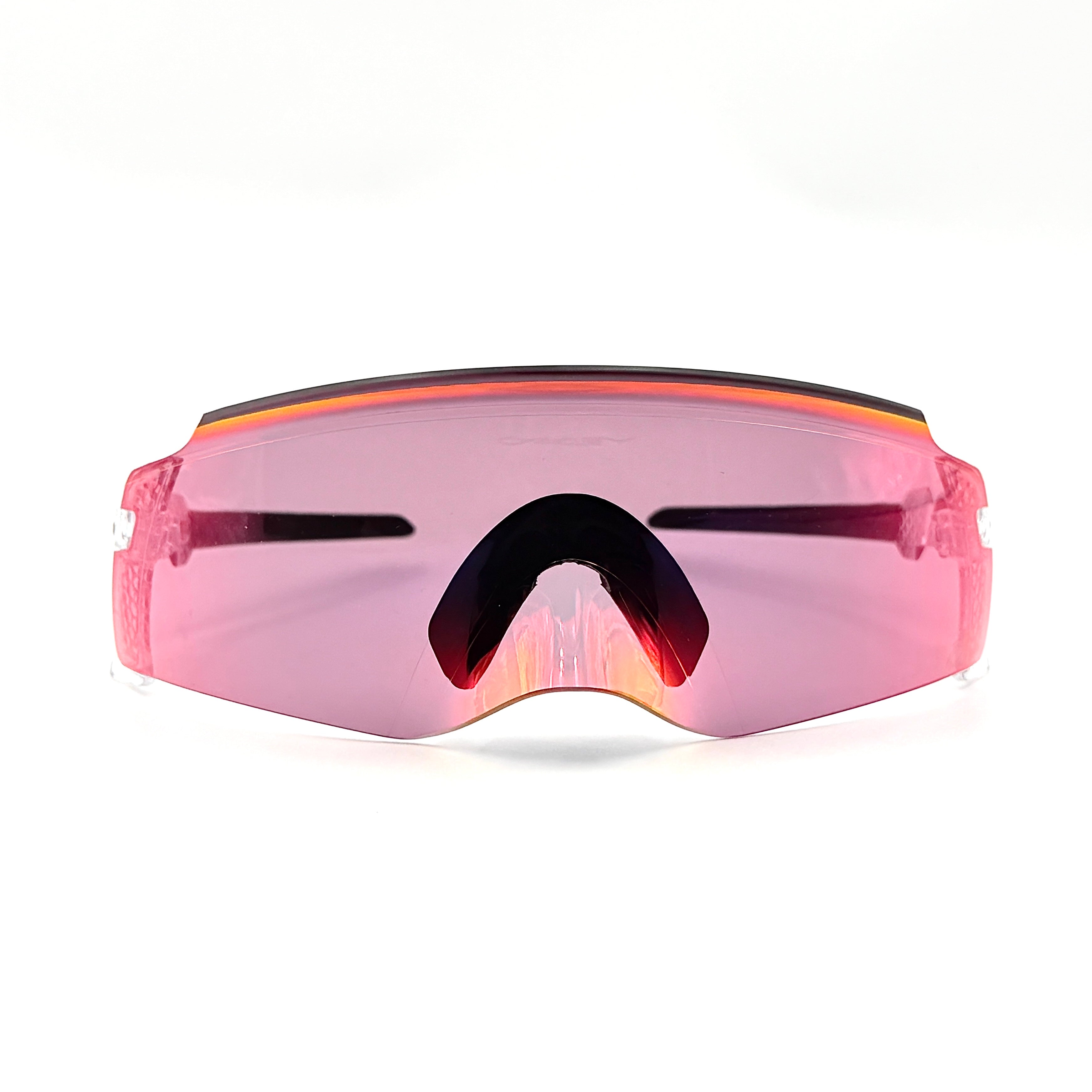 Oakley Kato Tour de France 2022 sunglasses with clear frame and Prizm Road lens, Tour de France yellow accents.