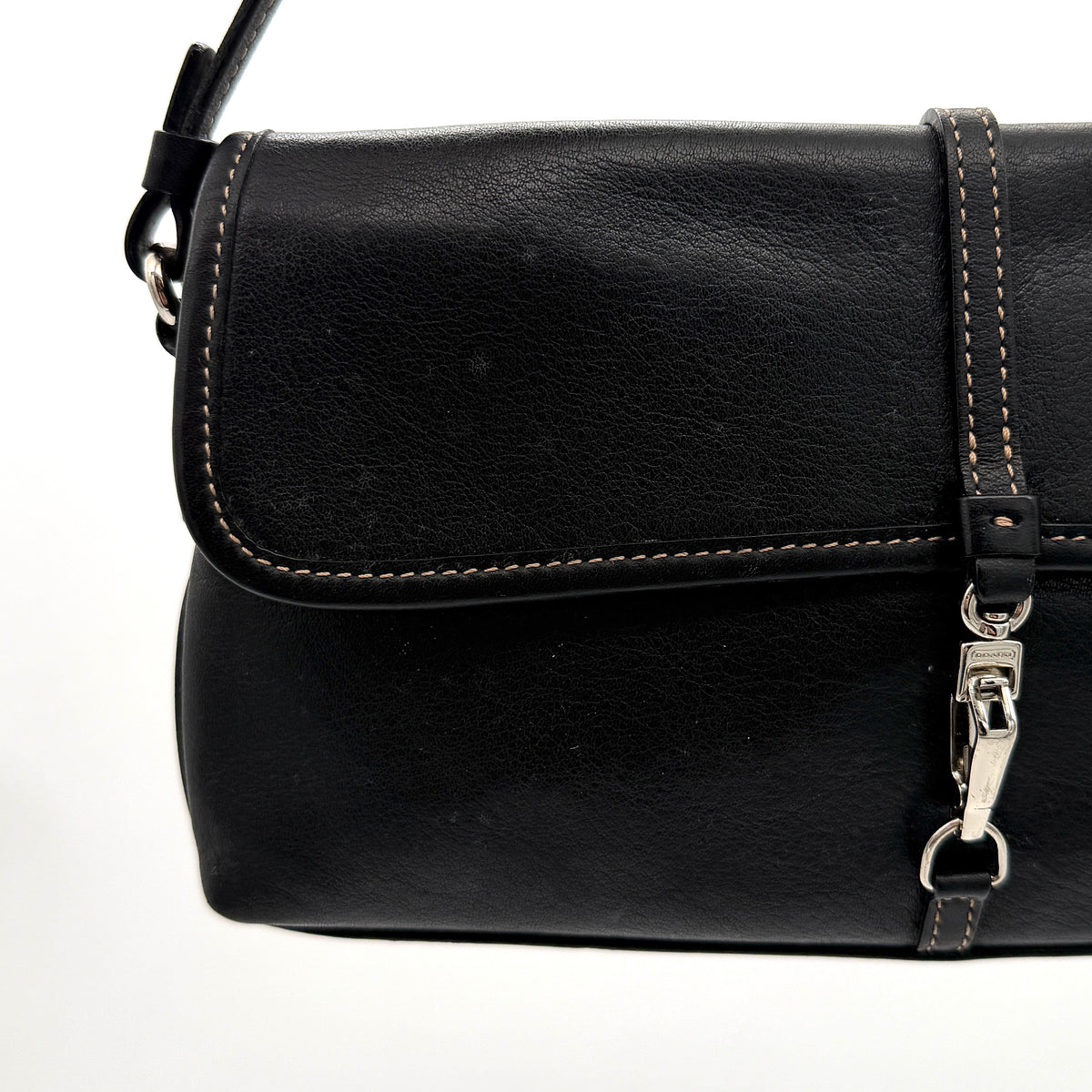 Coach Y2K Demi Clip Baguette Shoulder Bag Black