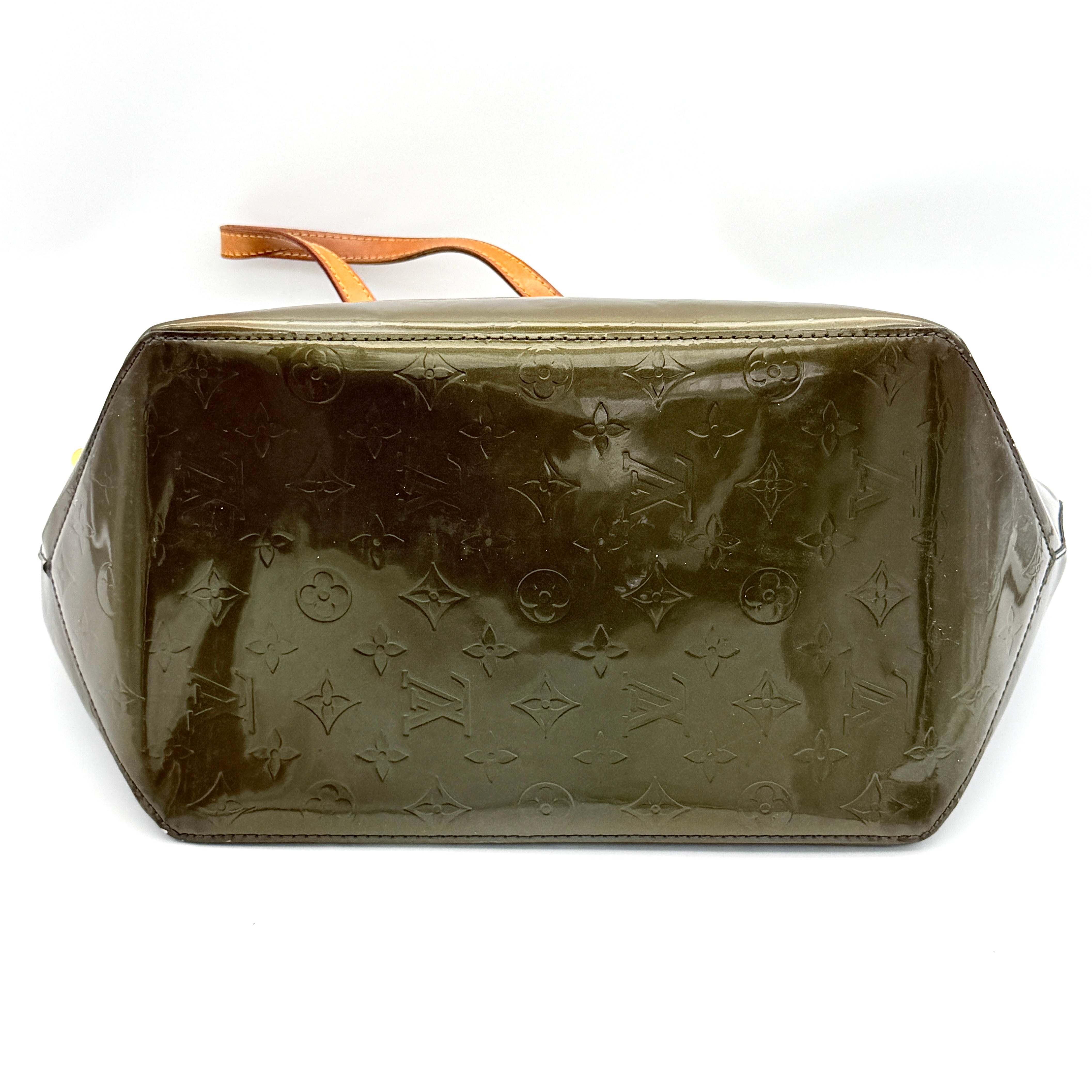 Louis Vuitton Monogram Vernis Bellevue GM Tote Bag Olive Green