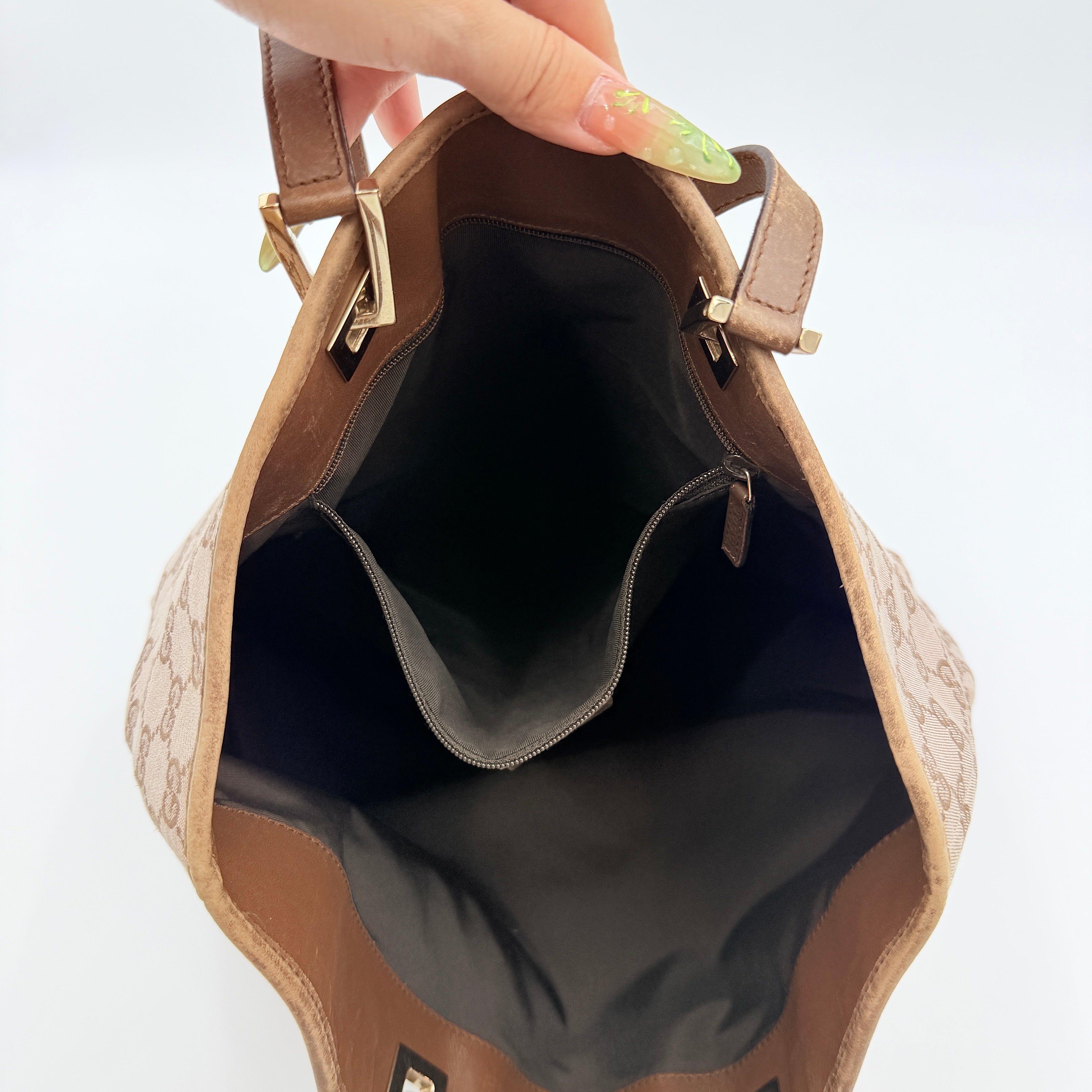Gucci GG Monogram Tote Bag Beige