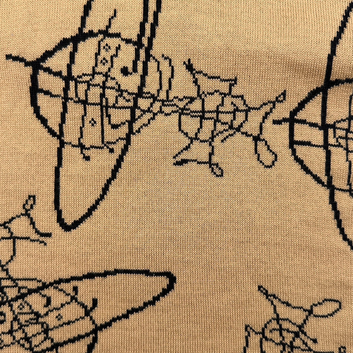 Vivienne Westwood Orb Monogram Reversible Scarf Beige/Black