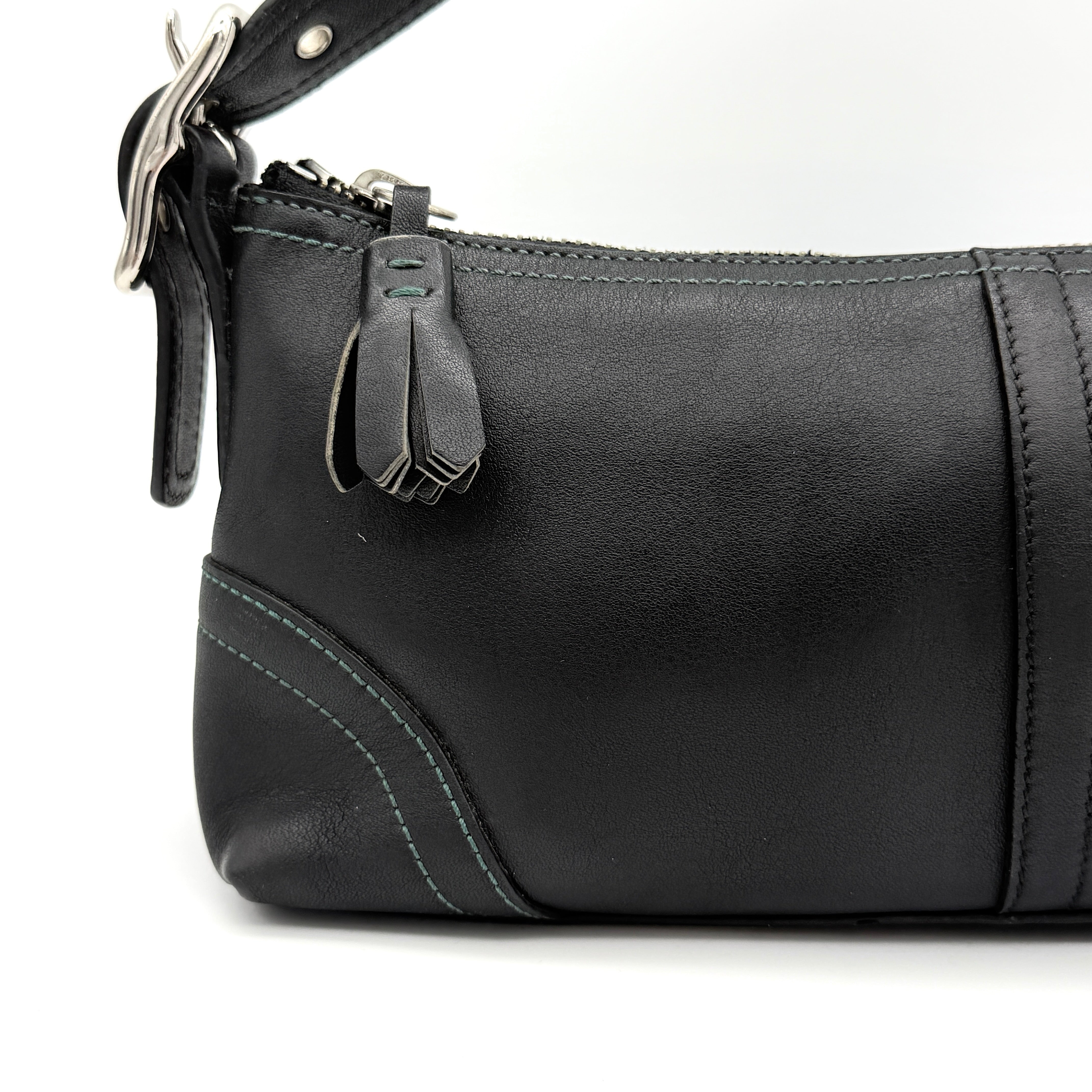 Coach Y2K Hampton Demi Baguette Shoulder Bag Black