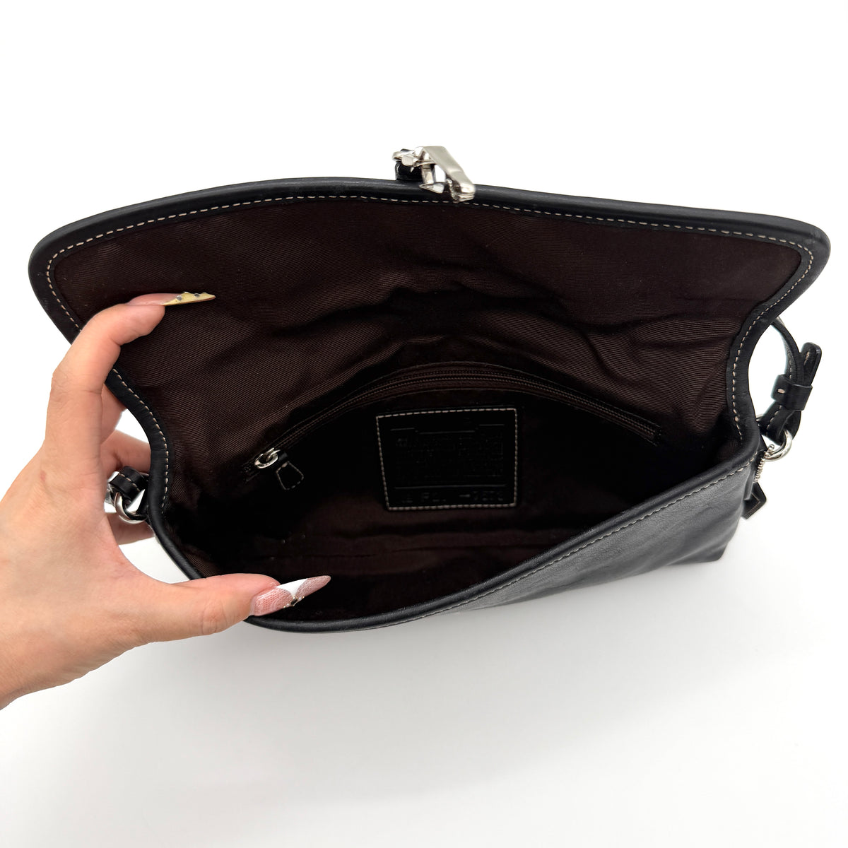 Coach Y2K Demi Clip Baguette Shoulder Bag Black