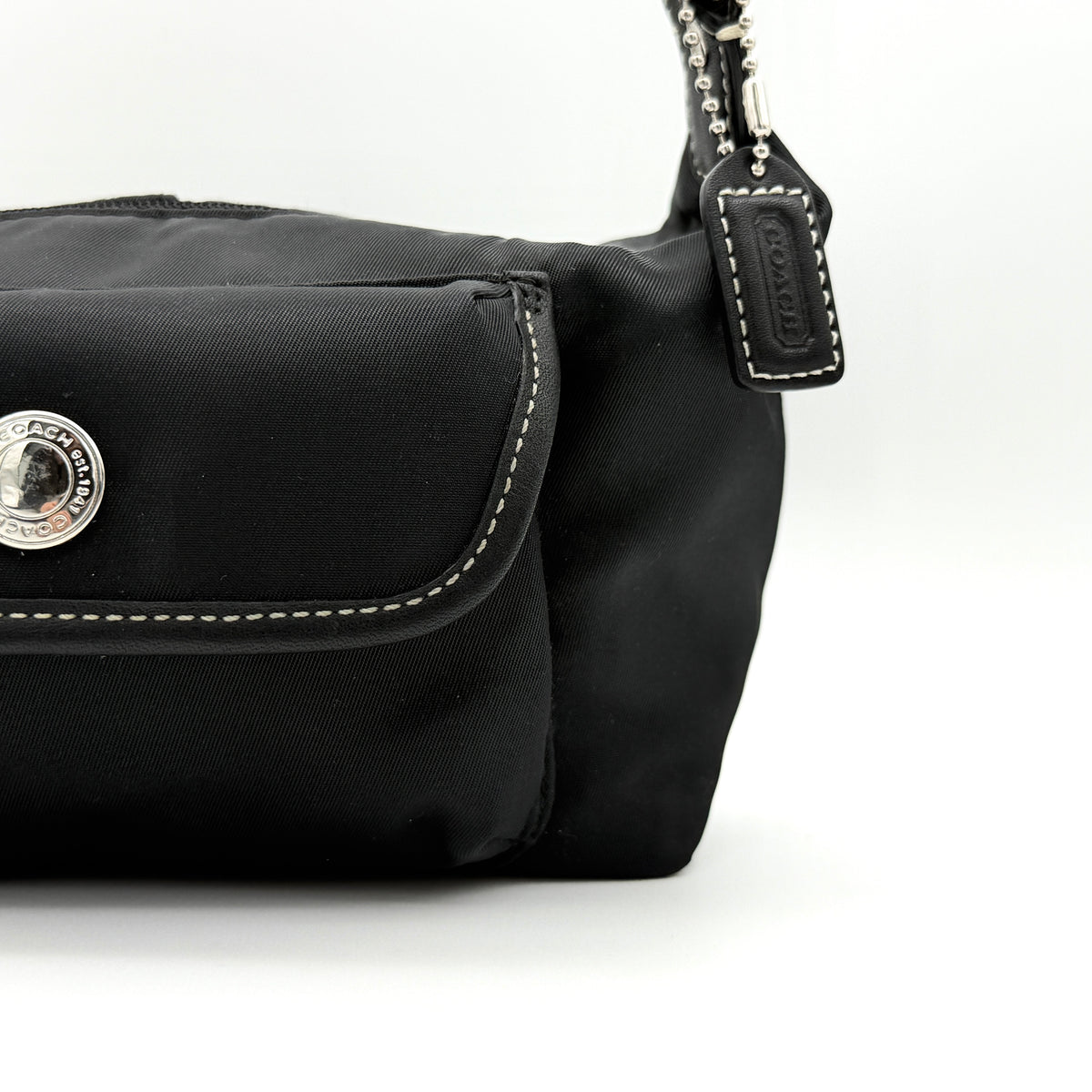 Coach Nylon Mini Shoulder Bag Black