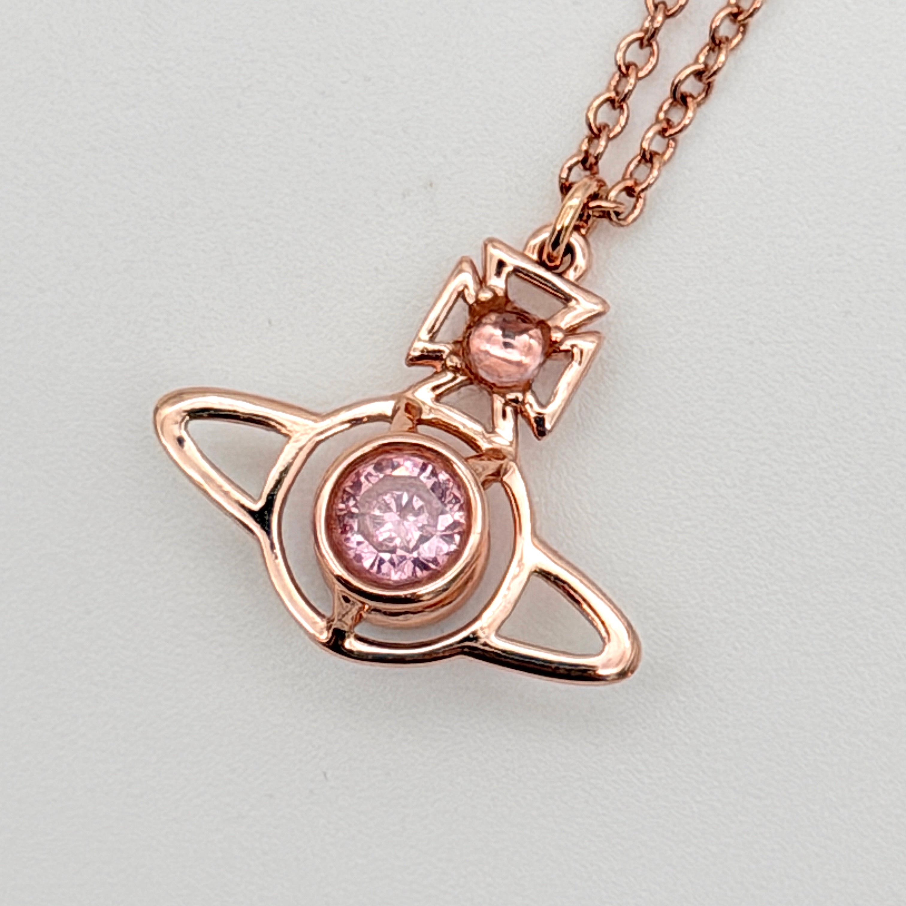 Vivienne Westwood Orb Rona Necklace Rose Gold/Pink