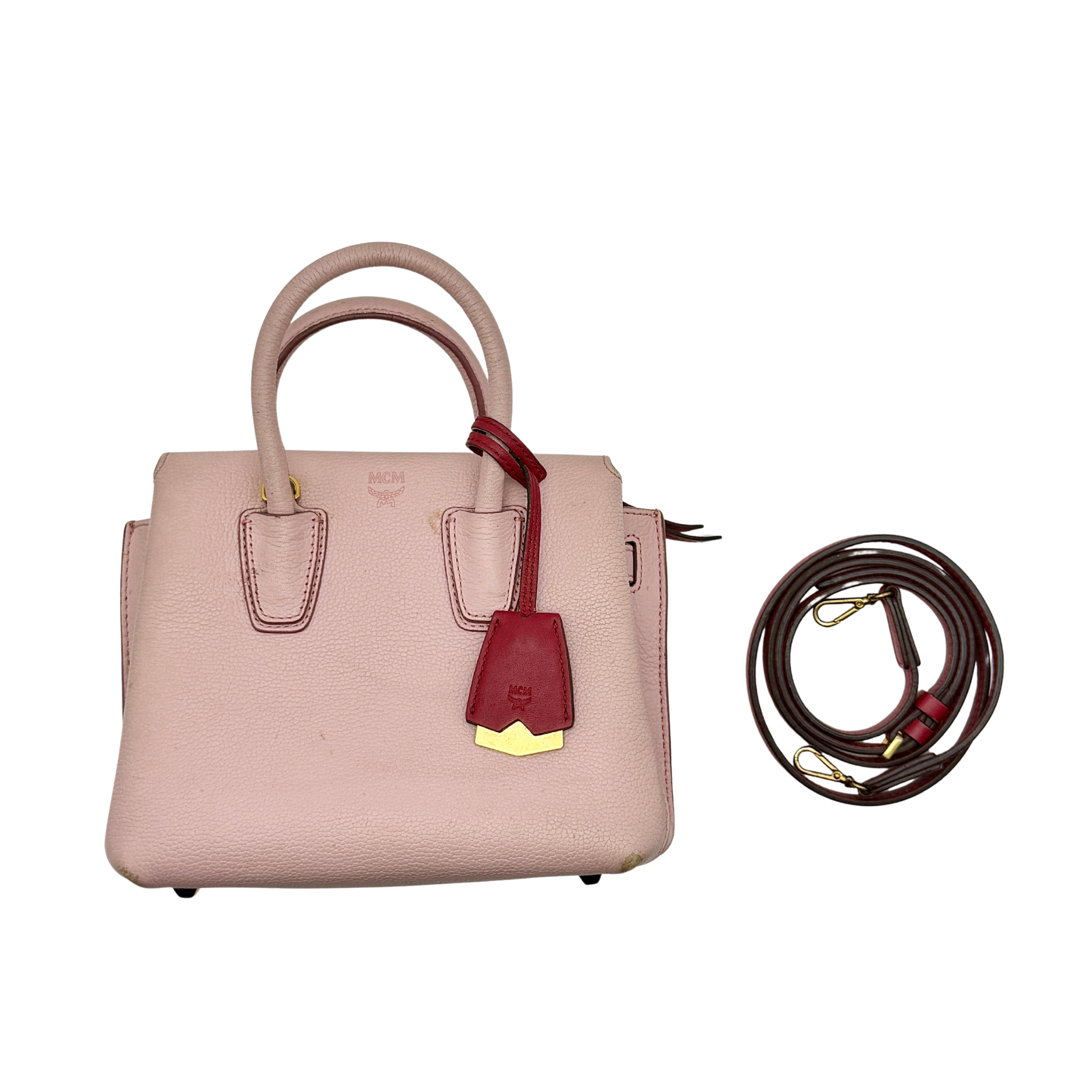 MCM 2Way Milla Mini Handbag Pink