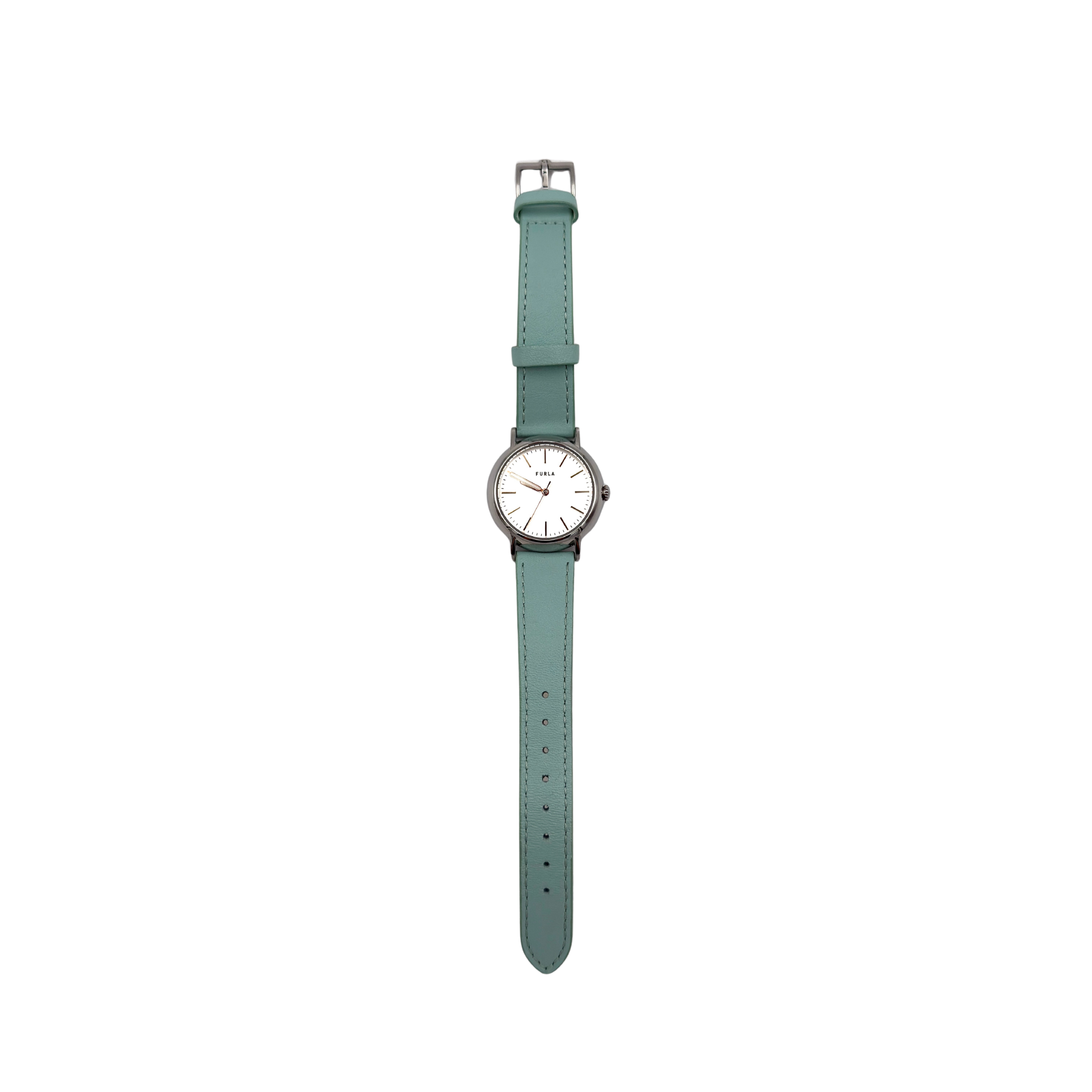 Furla Easy Shape WW00024021L1 Silver Dial Watch Tiffany Blue