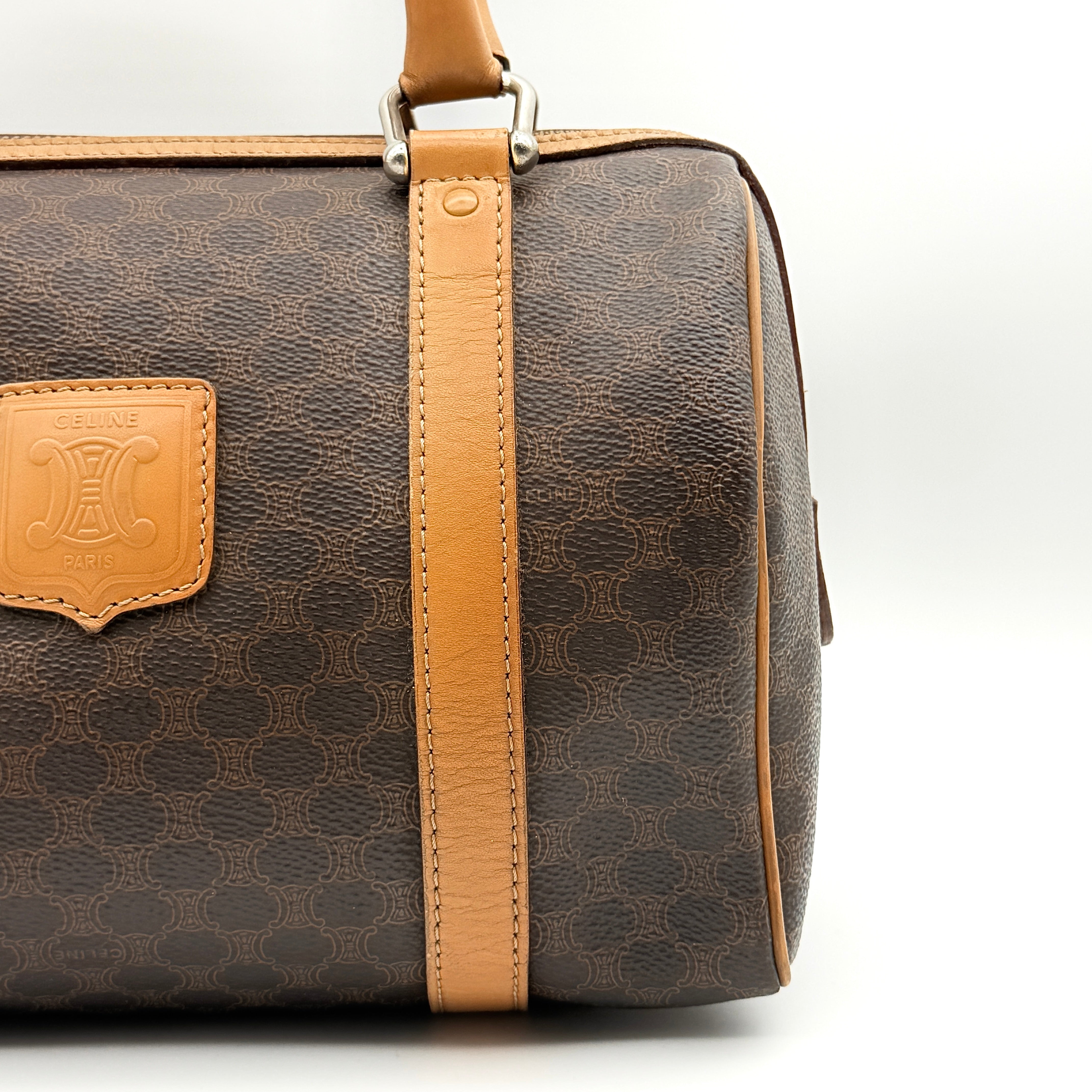 Celine Macadam Boston Bag Brown/Beige