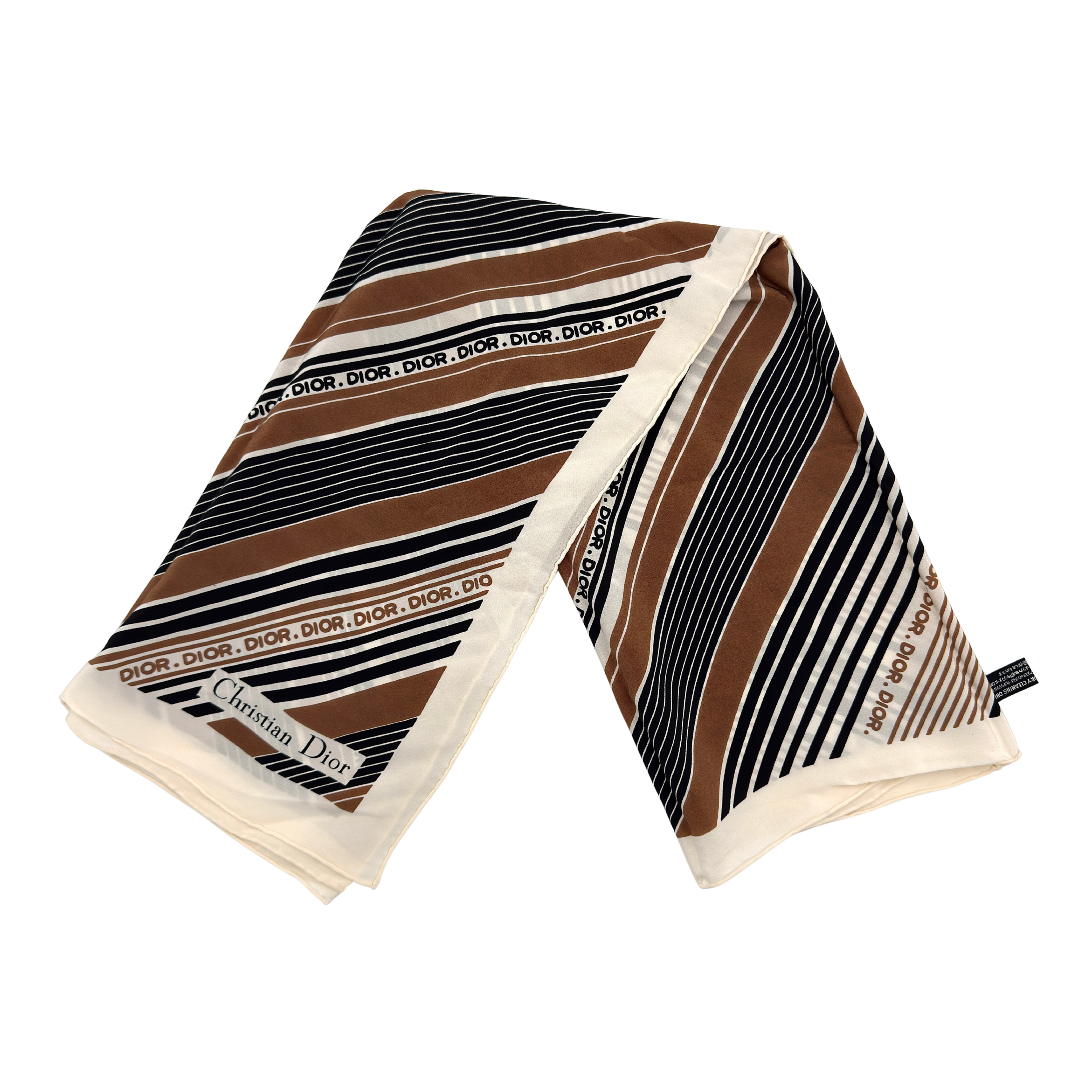 Dior Stripe Silk Scarf Multicolor