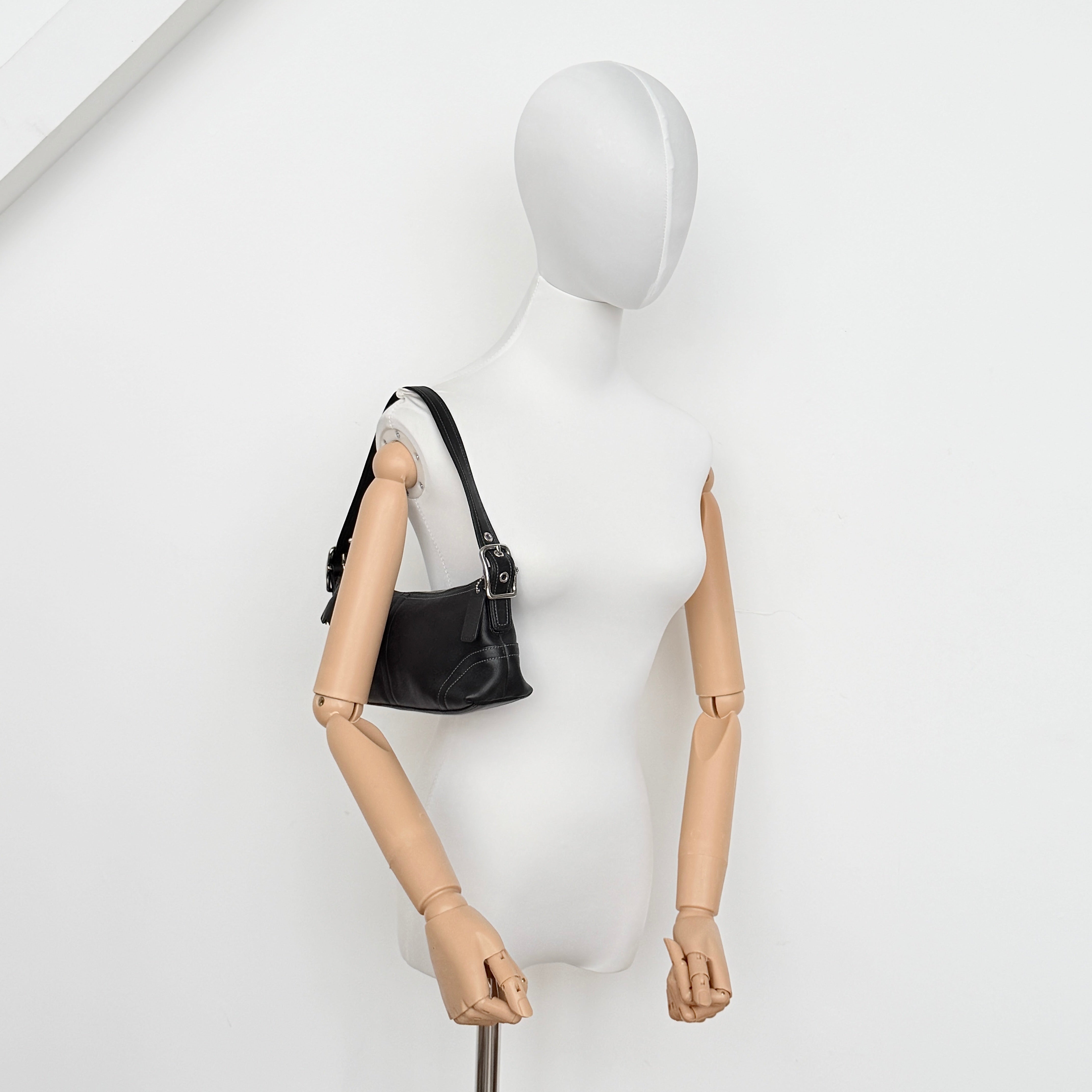 Coach Y2K Hampton Demi Baguette Shoulder Bag Black