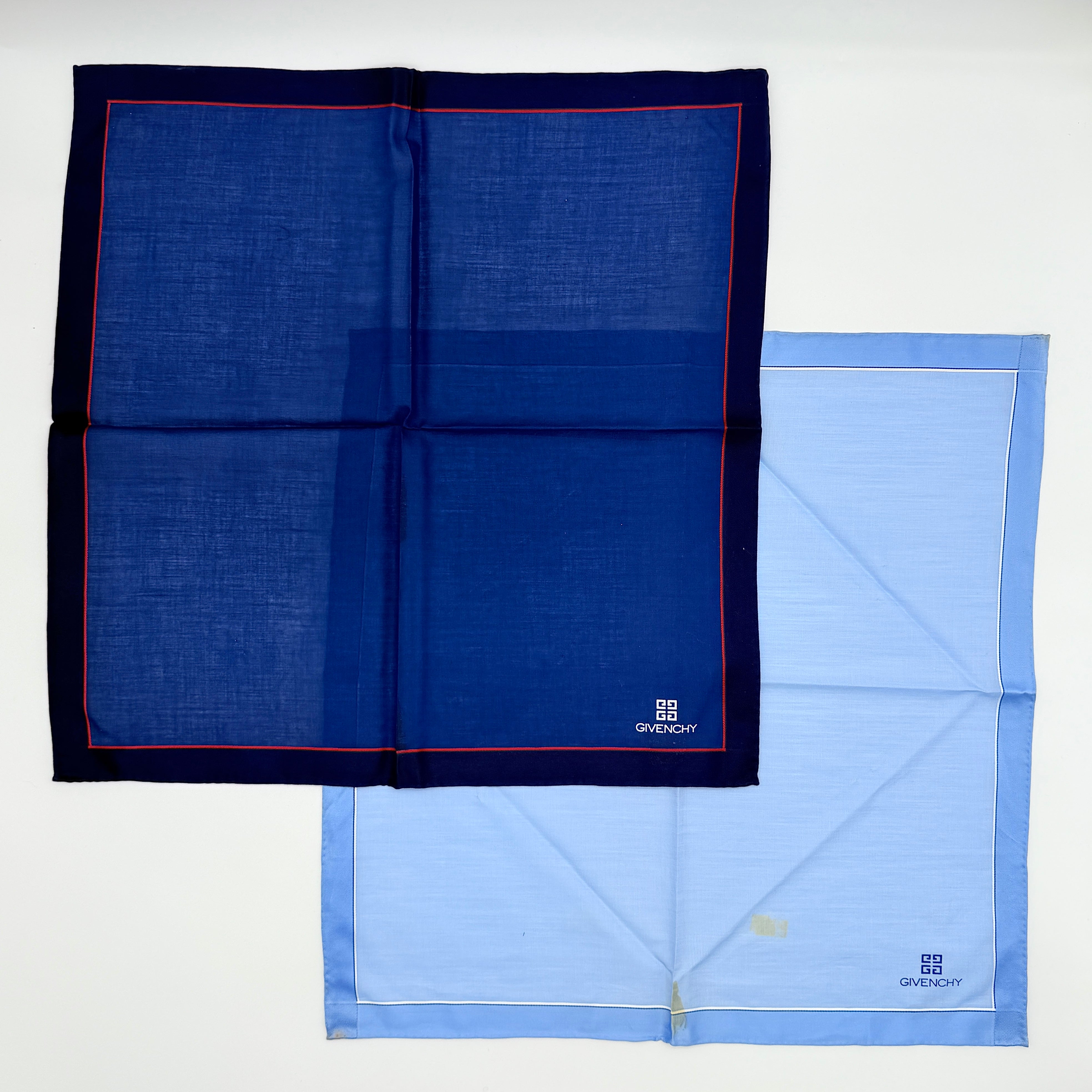 Givenchy Mouchoirs Cotton Bandana Handkerchiefs Set Blue (2)