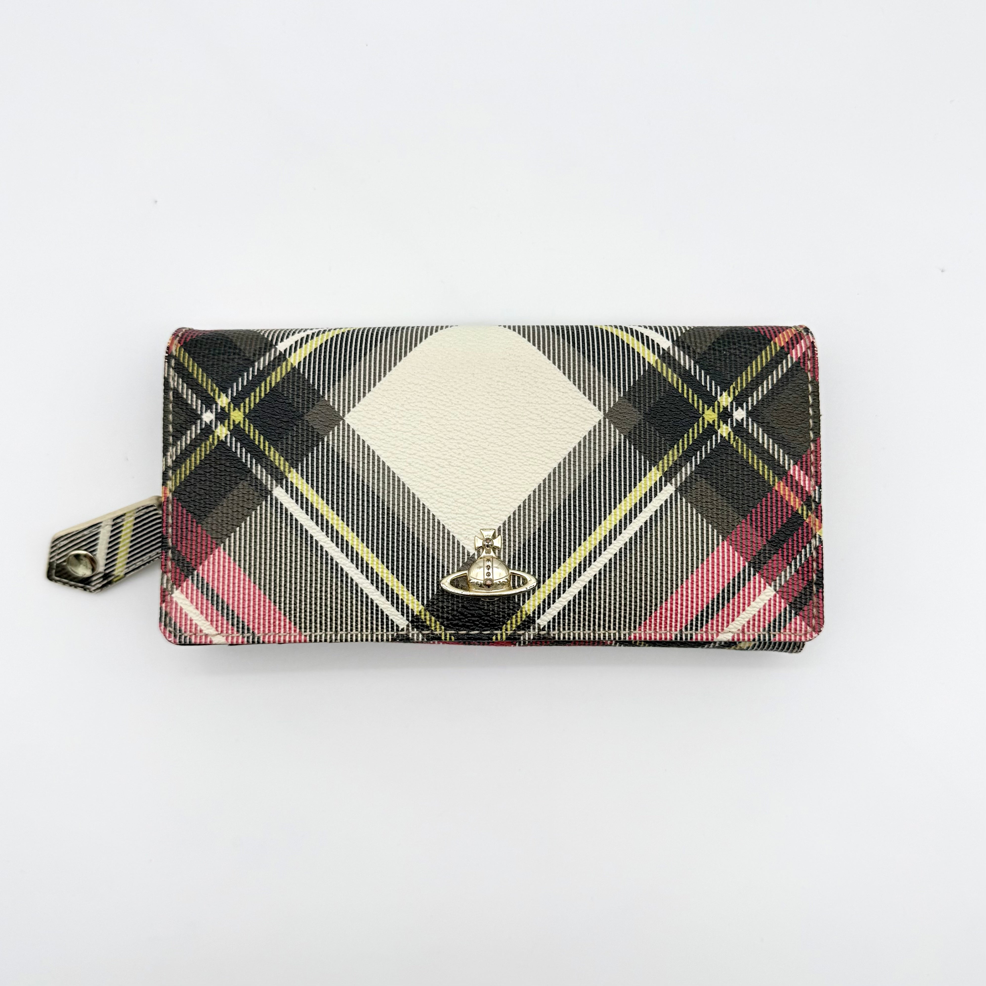 Vivienne Westwood Signature Orb Tartan Wallet Multicolor