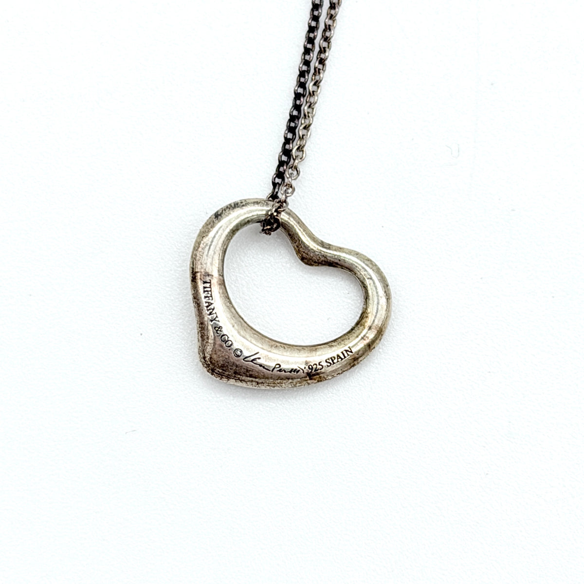 Tiffany & Co. Elsa Peretti Open Heart Necklace Silver