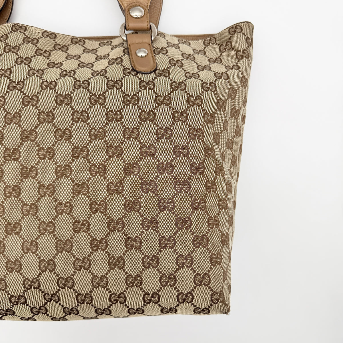 Gucci GG Monogram Icon Bit Shoulder Bag Beige/Brown