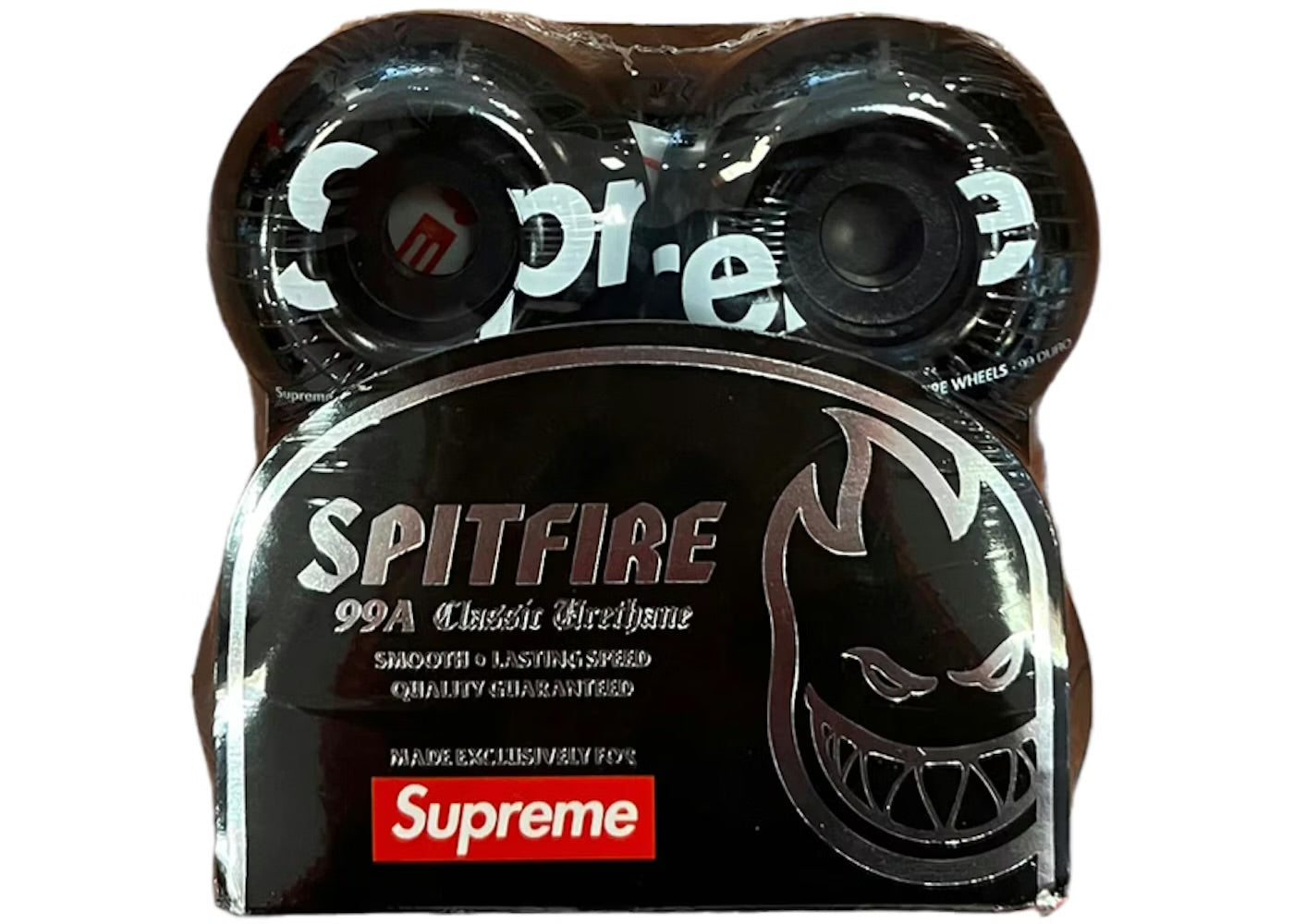 Supreme x Spitfire 99A Skateboard Wheels Black