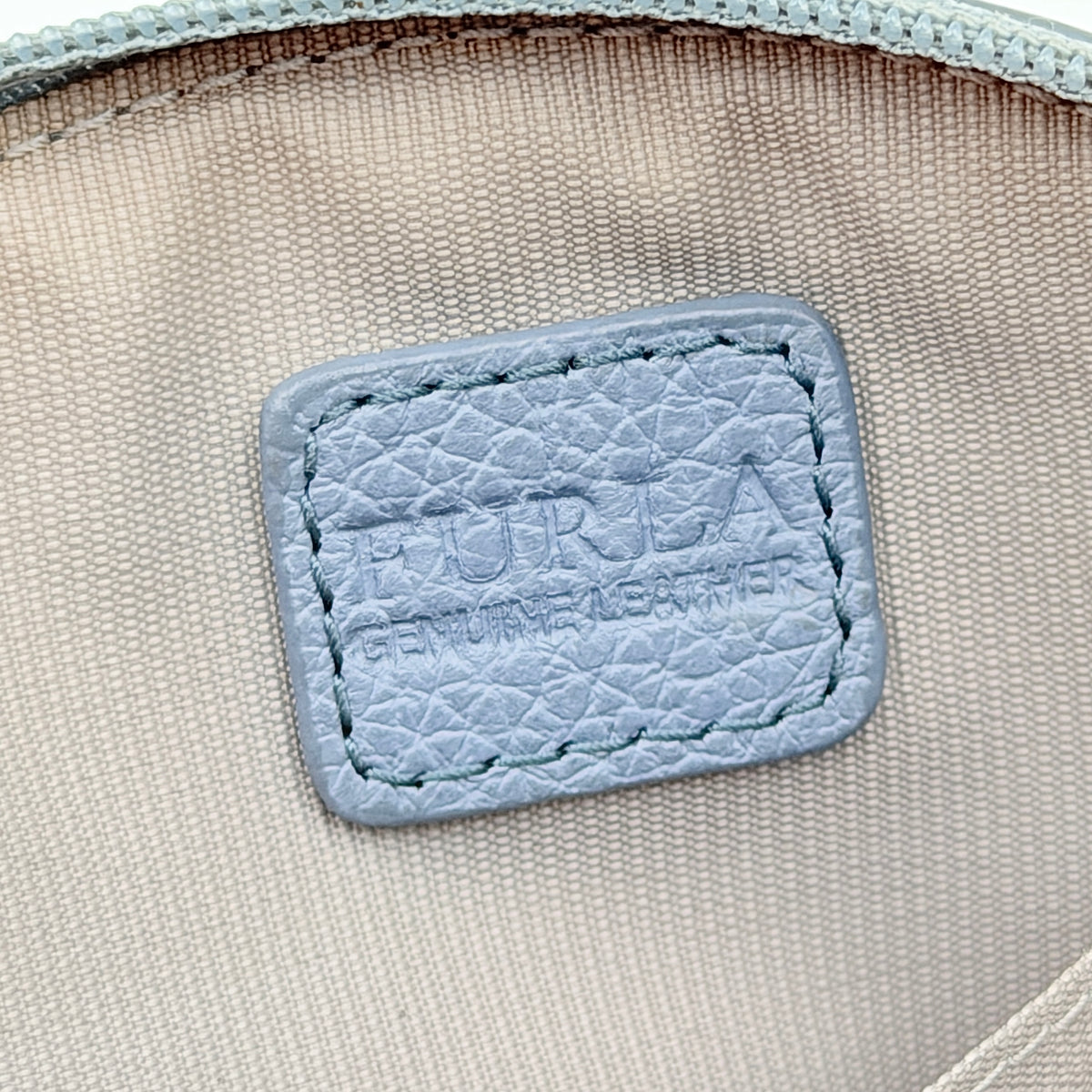 Furla Teddy Bear Leather Coin Case Blue