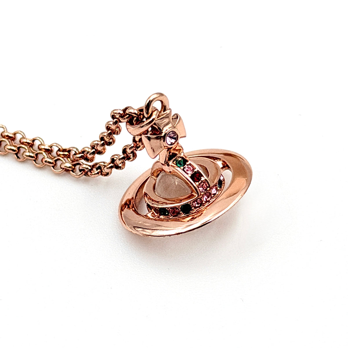 Vivienne Westwood New Petite Orb Necklace Rose Gold/Multi