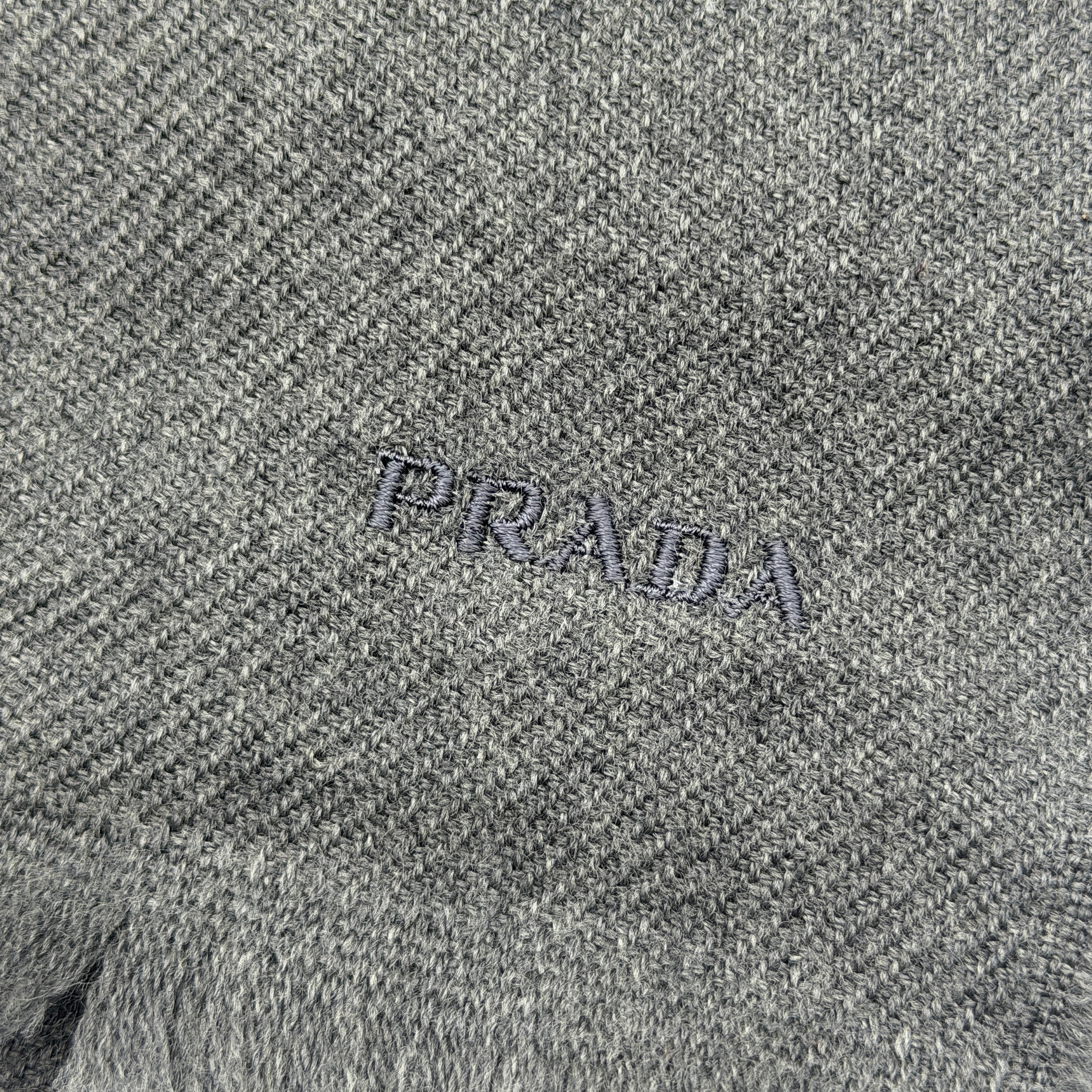 Prada Wool Scarf Grey