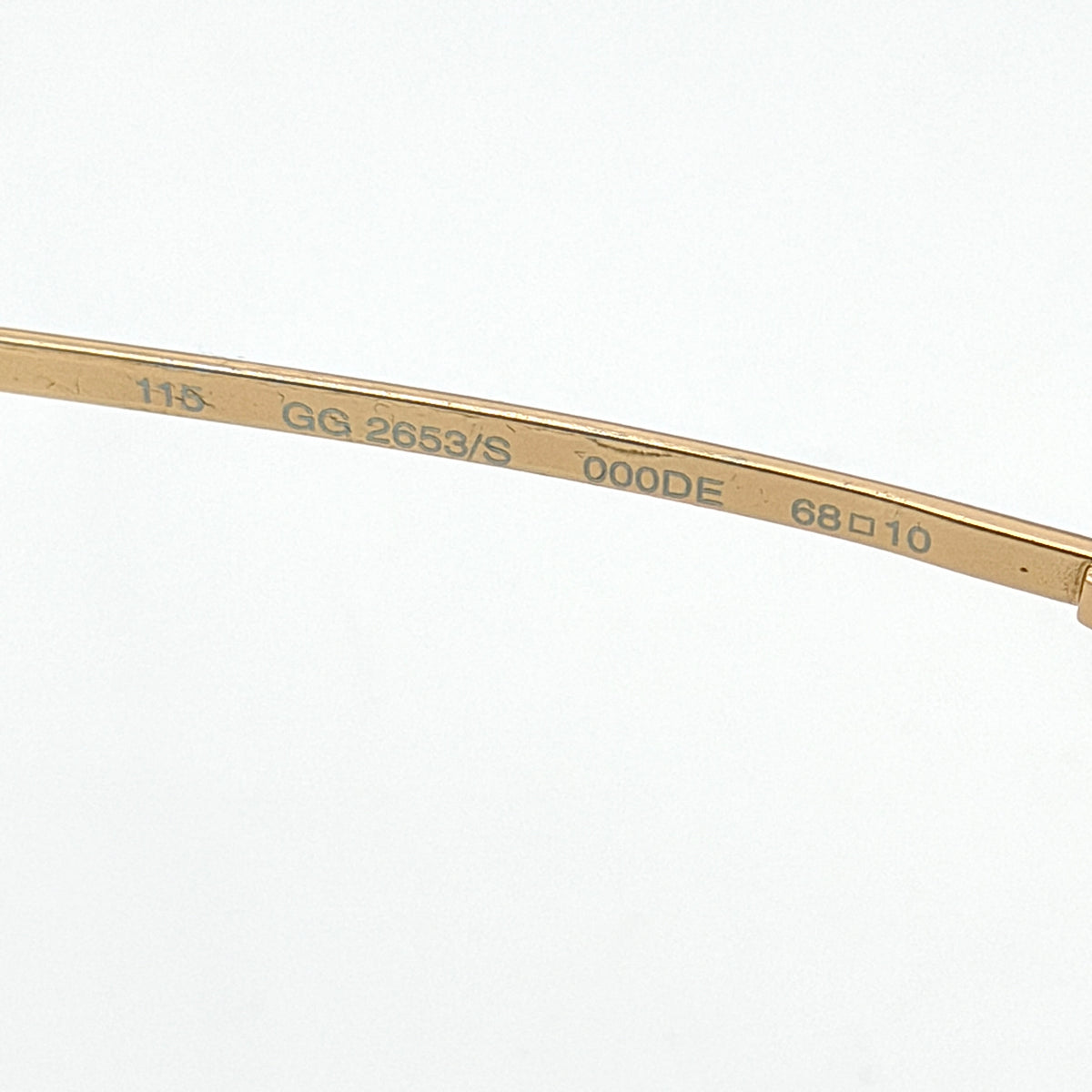 Gucci GG2653/S Gradient Rimless Sunglasses Gold