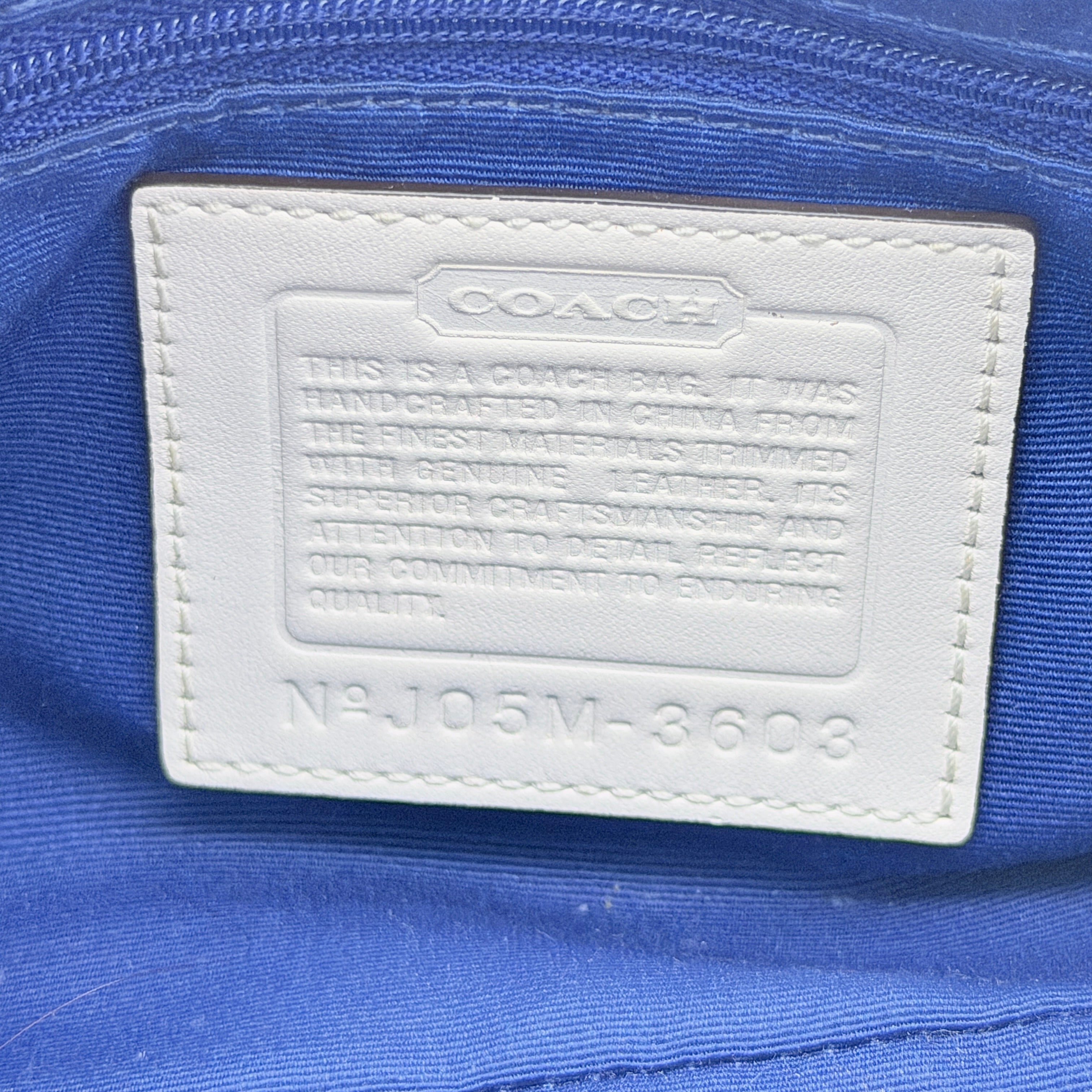 Coach Y2K Hampton Demi Baguette Shoulder Bag Navy/Ivory