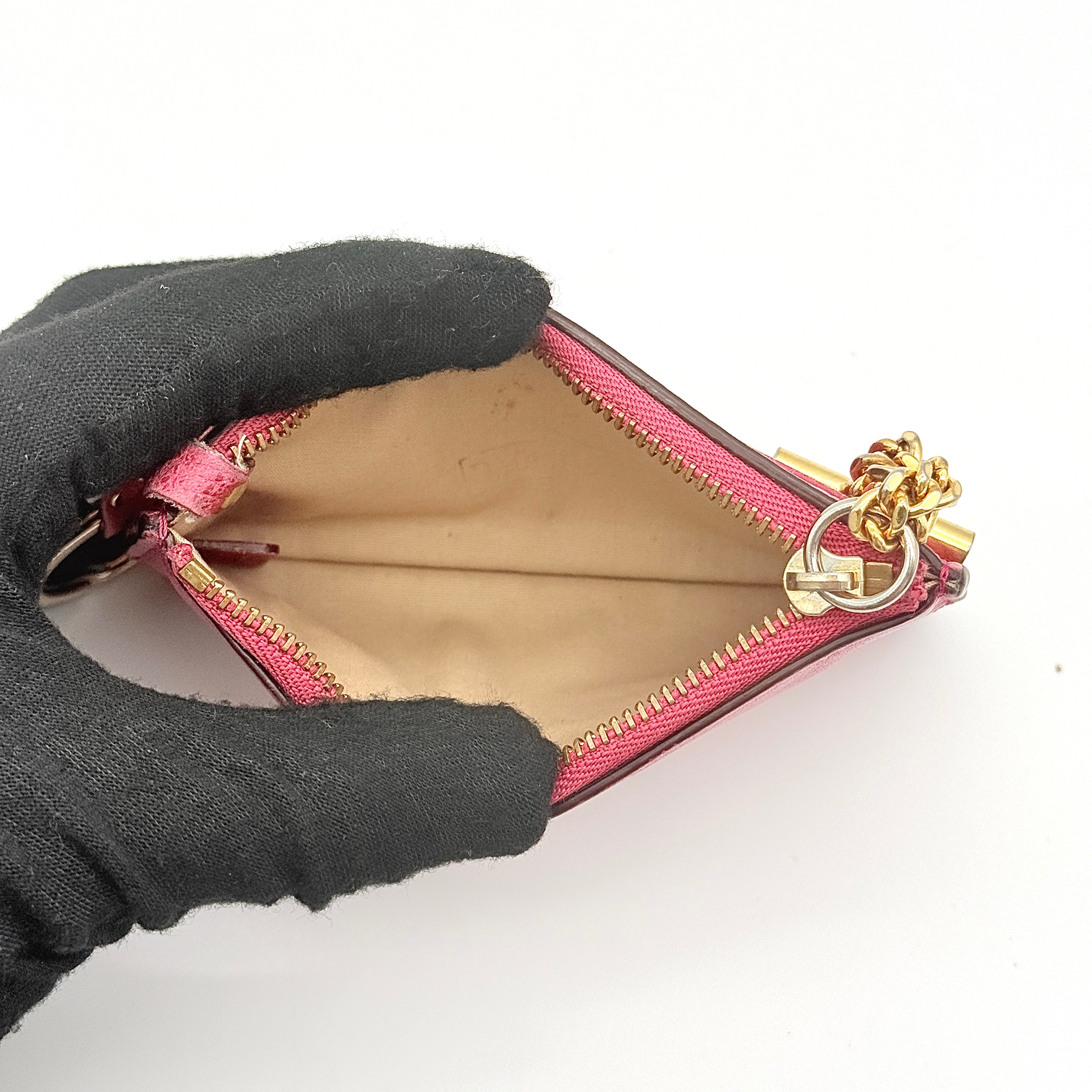 Chloe Leather Coin Case Pink