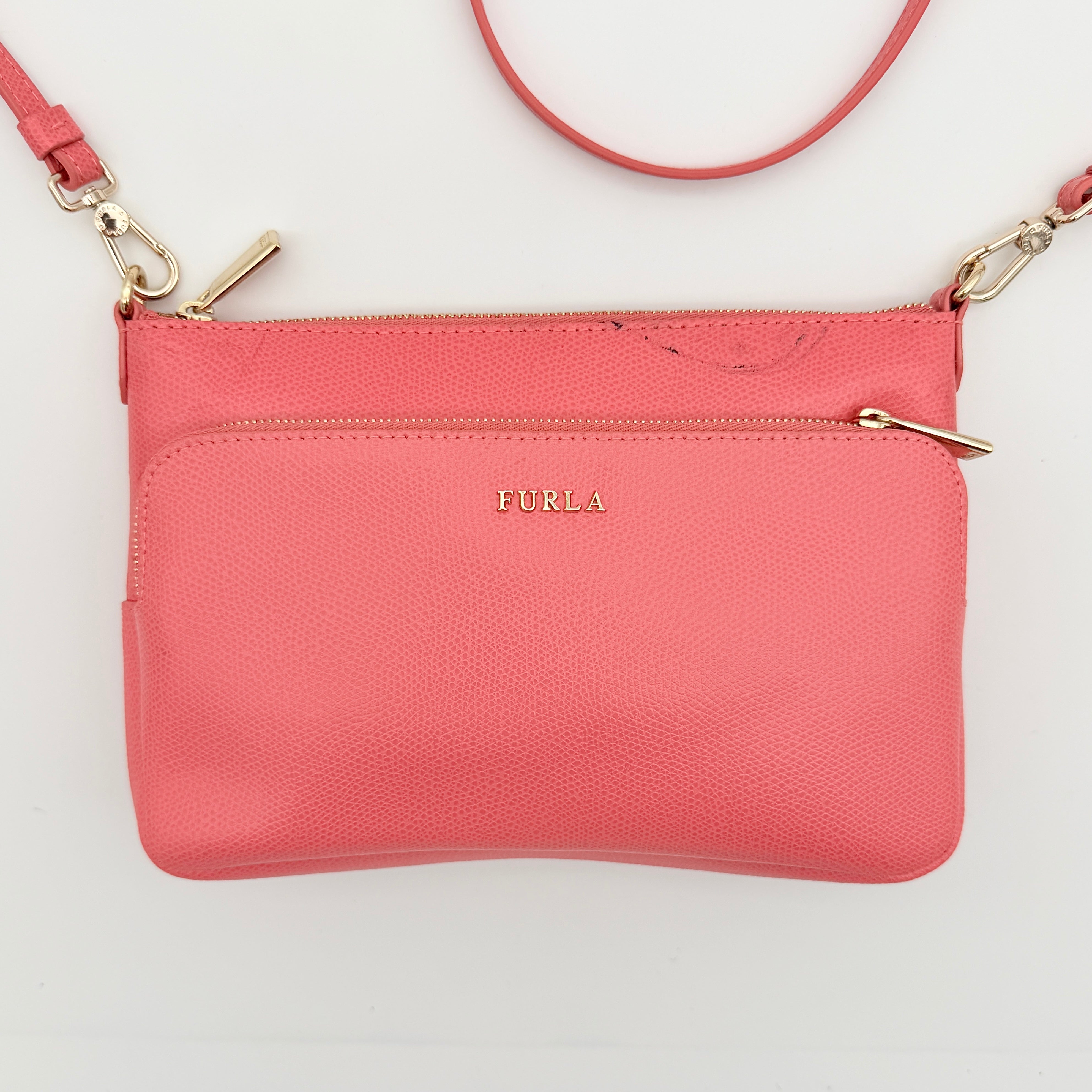 Furla Leather Crossbody Bag Pink
