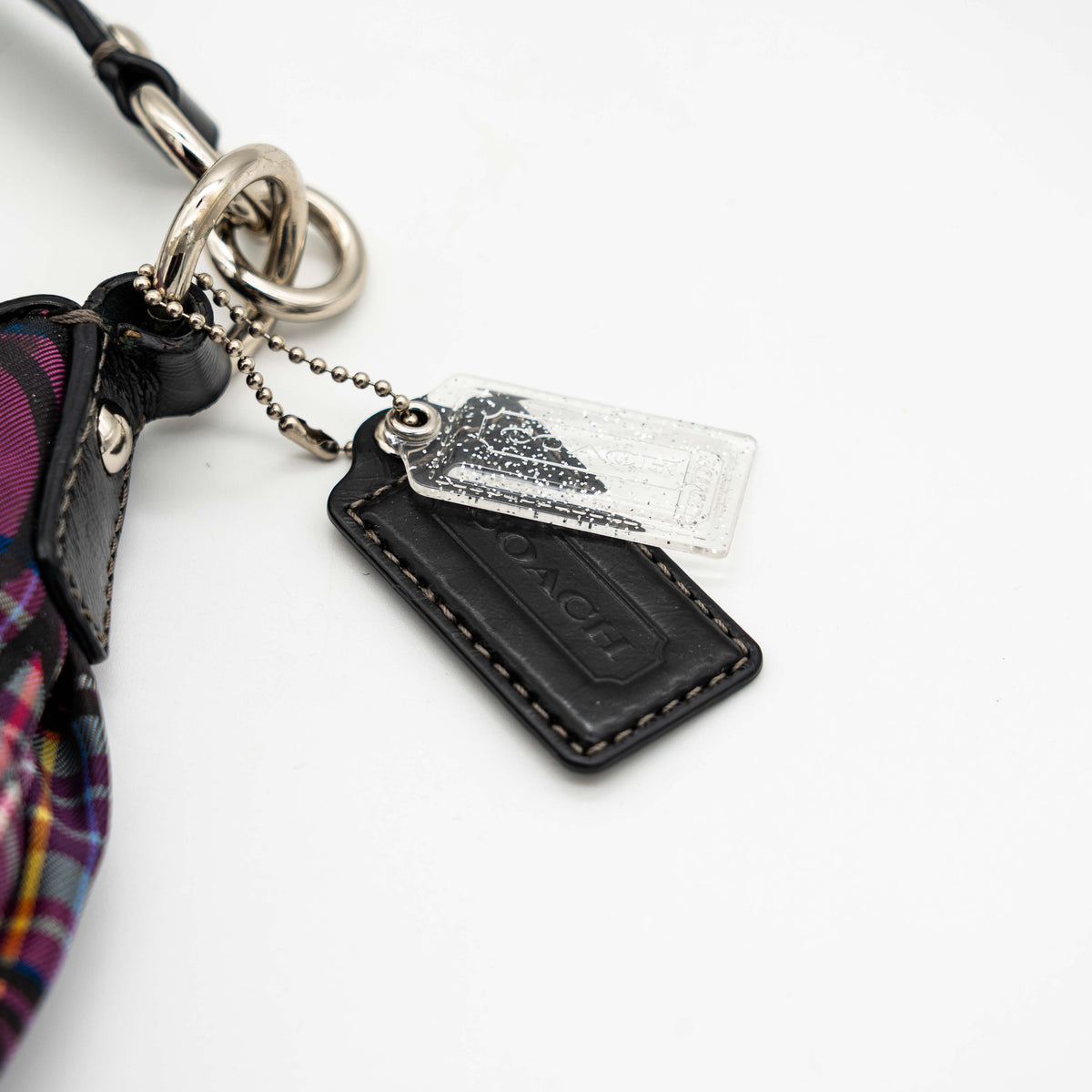 Coach 2Way Signature Poppy Tartan Shoulder Bag Multi