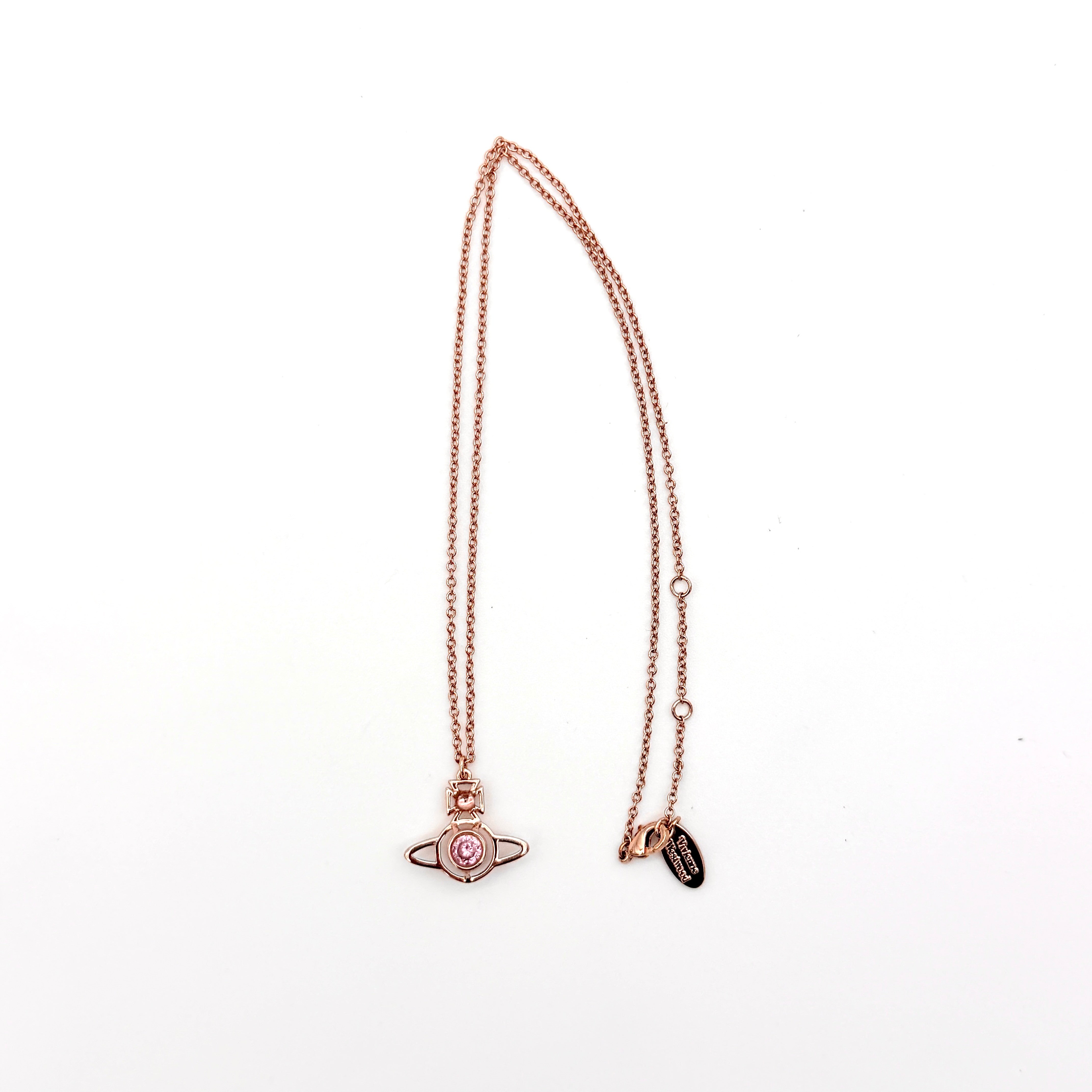 Vivienne Westwood Orb Rona Necklace Rose Gold/Pink