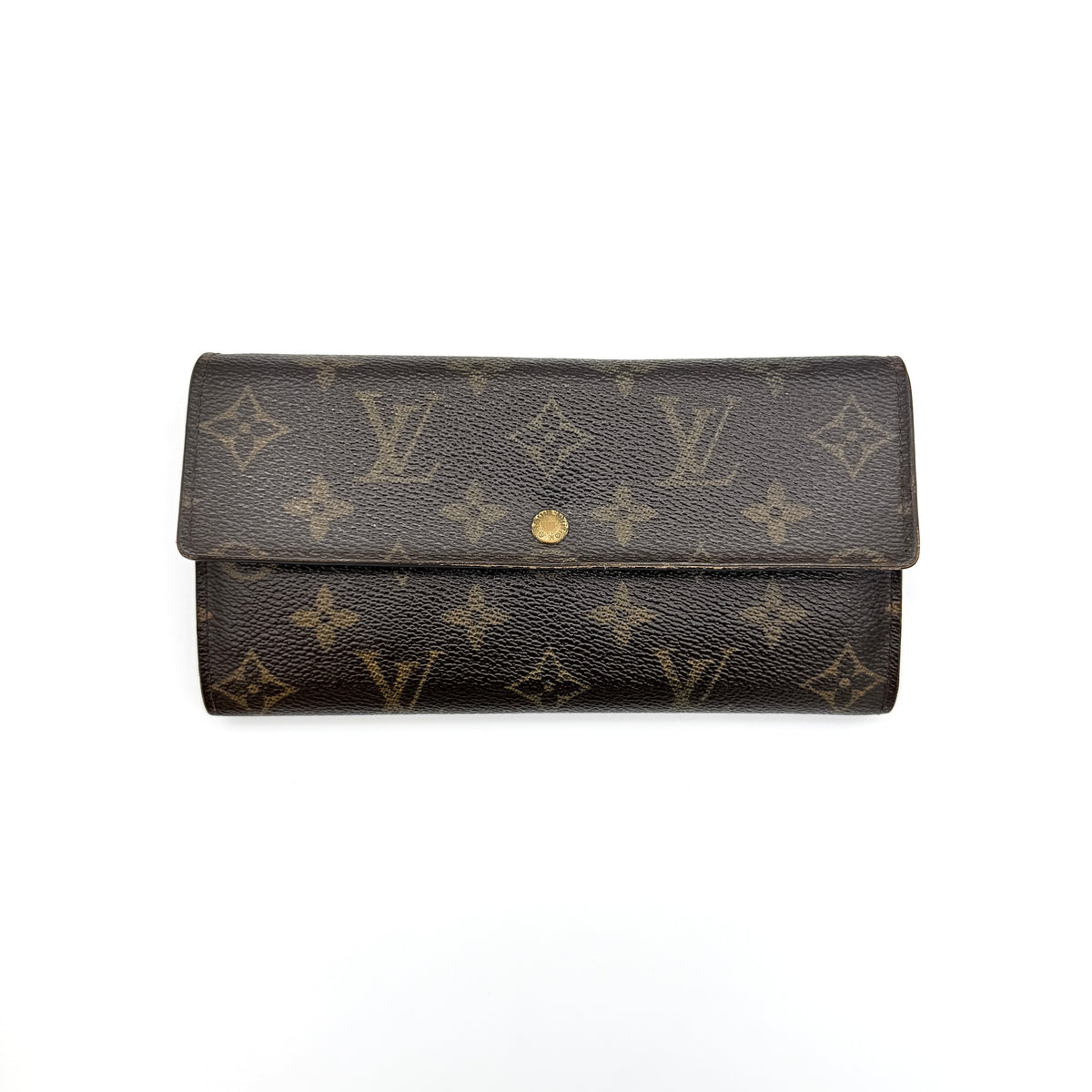 Louis Vuitton Monogram Sarah Long Wallet Brown