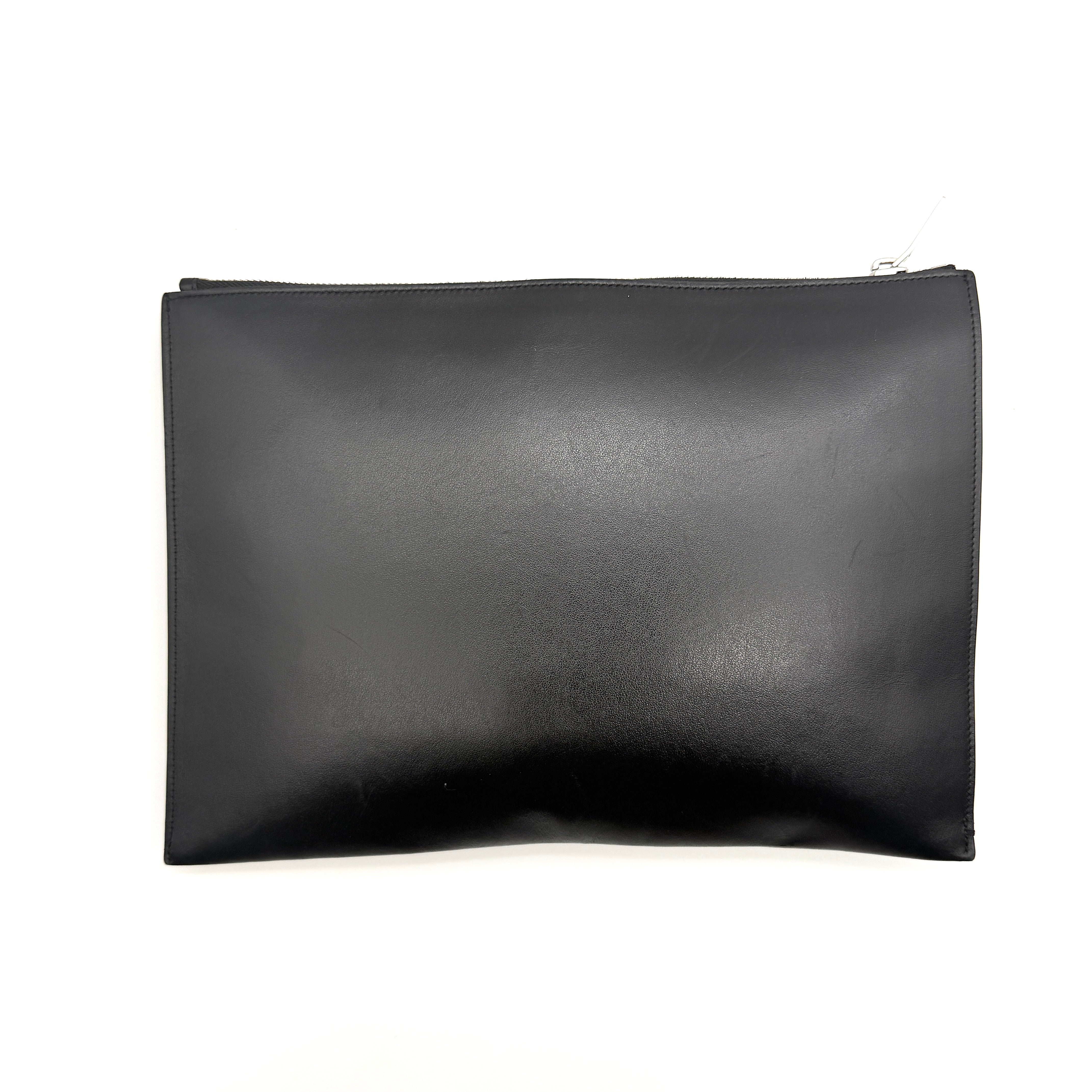 YSL Saint Laurent Paris Smoking Forever Clutch Bag Black