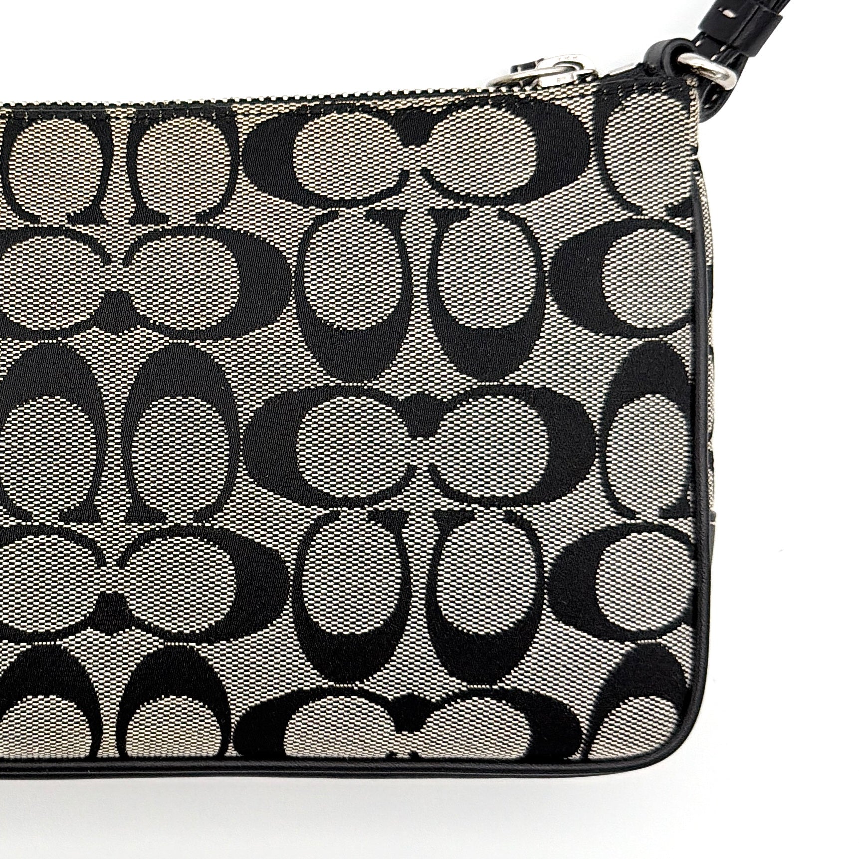Coach Signature Stripe Crossbody Bag Grey/Black