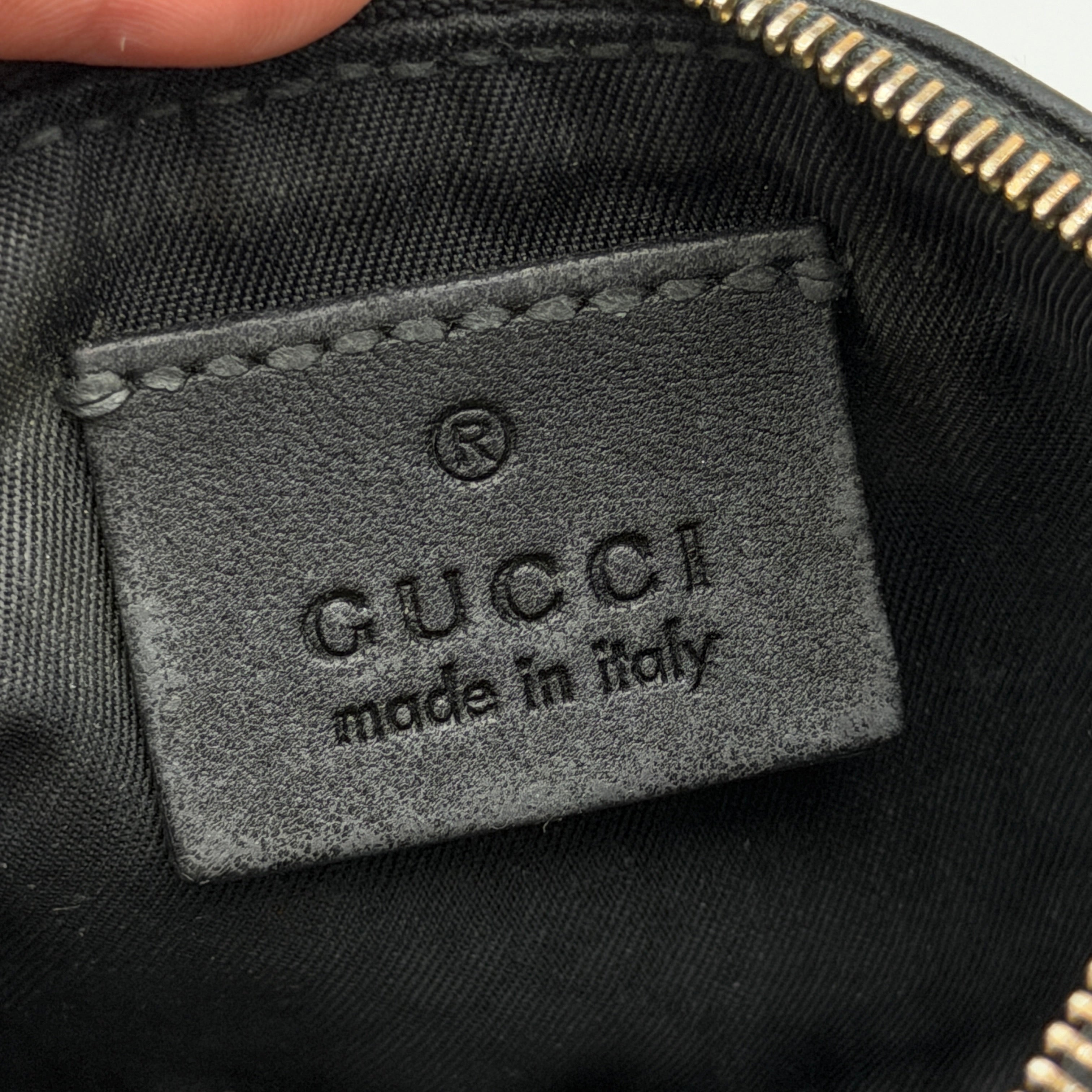 Gucci GG Monogram Guccissima Coin Case Black
