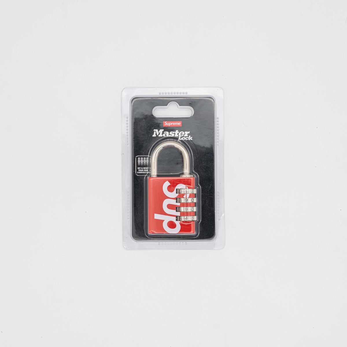 Supreme Masterlock Numeric Lock Red