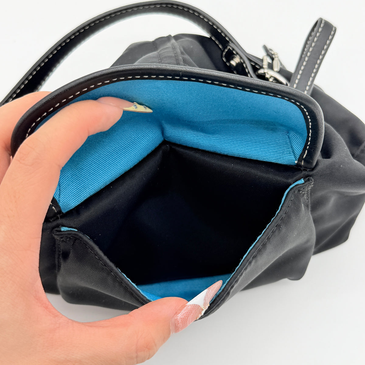 Coach Nylon Mini Shoulder Bag Black