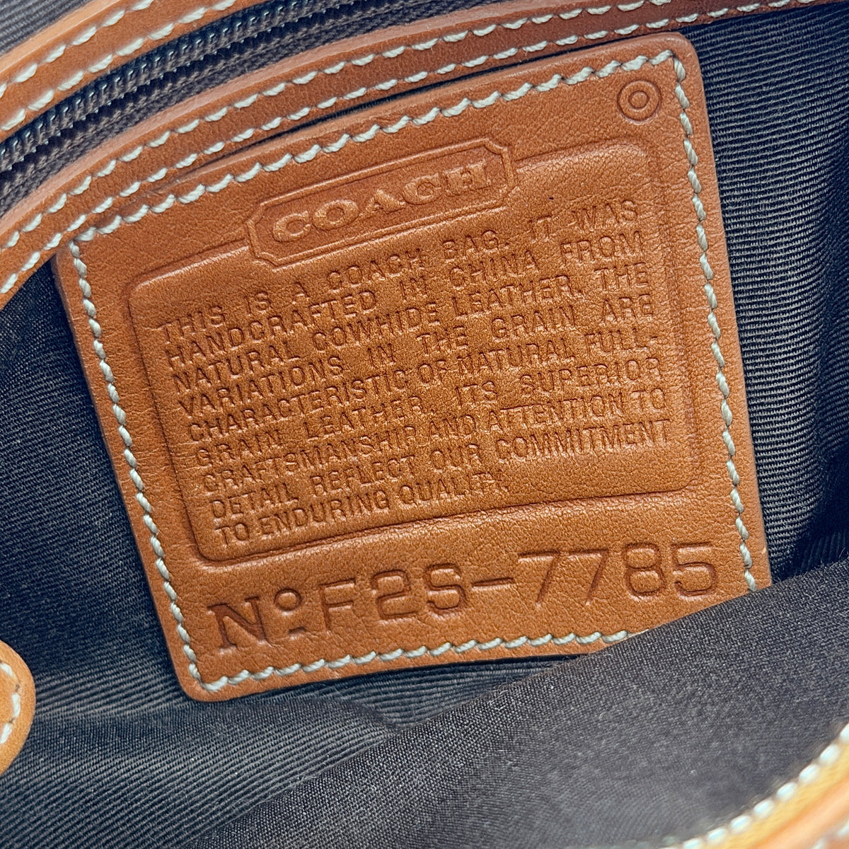 Coach Y2K Demi Leather Shoulder Bag Brown