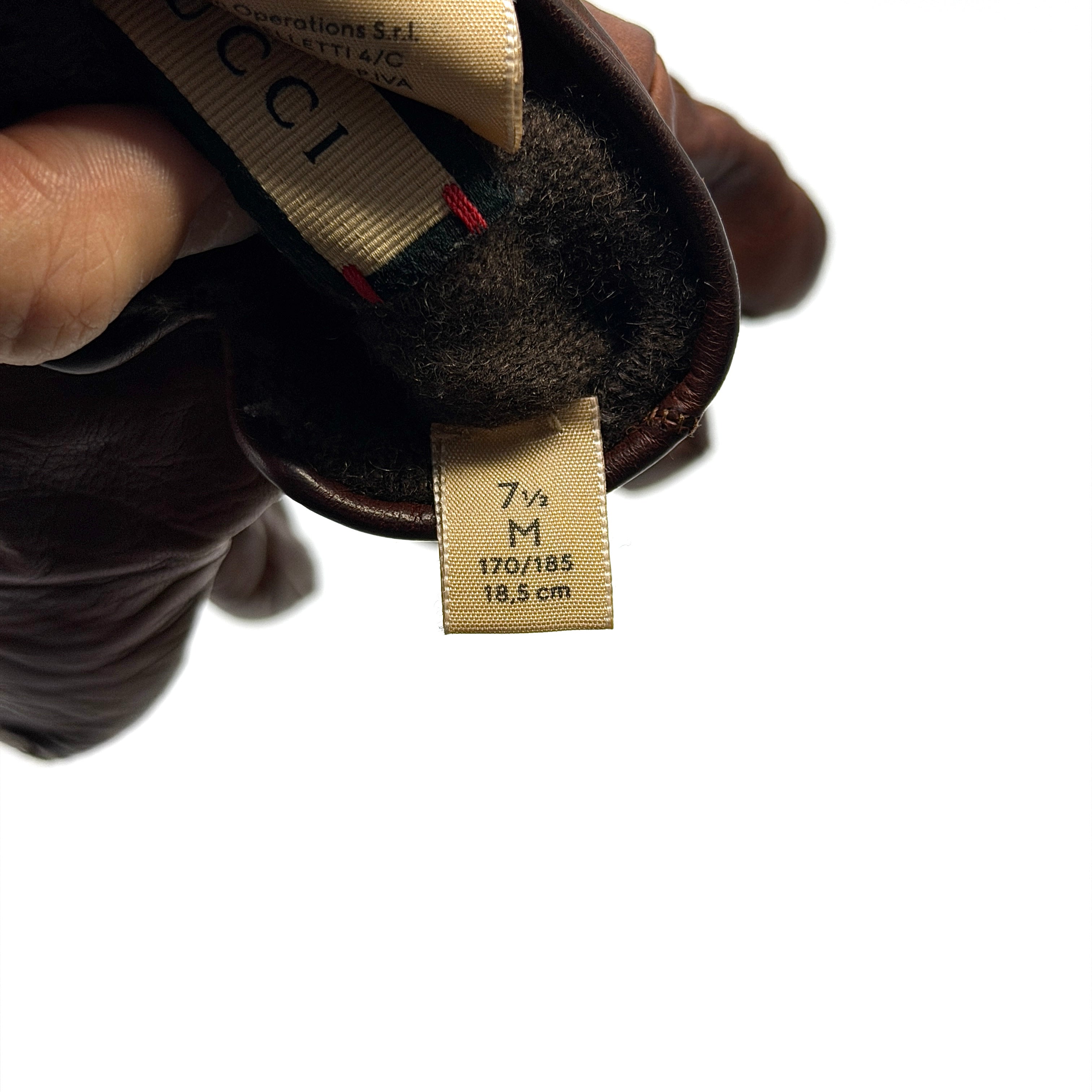 Gucci Vintage Horsebit Leather Gloves Brown