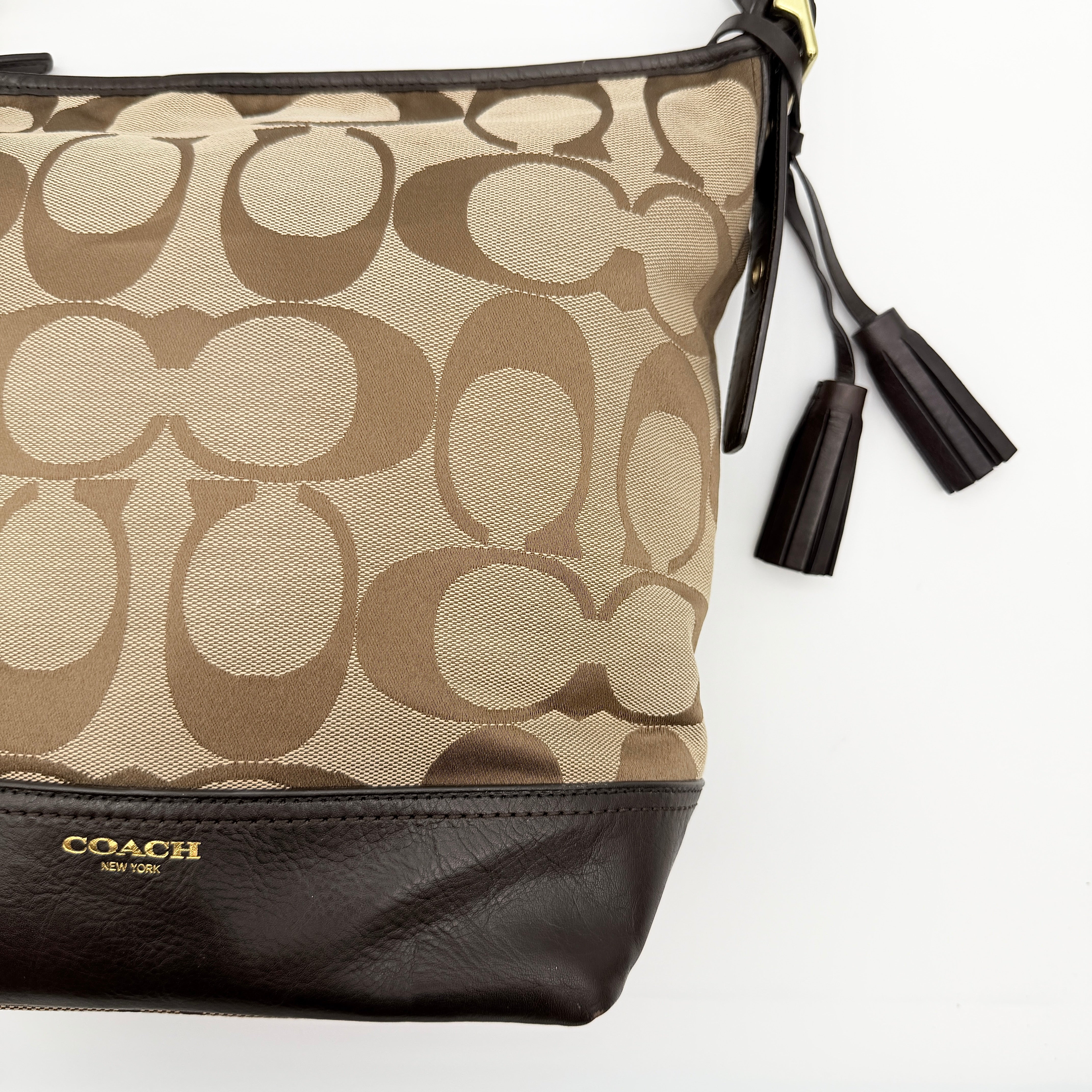 Coach Signature Legacy Hobo Bag Beige/Brown