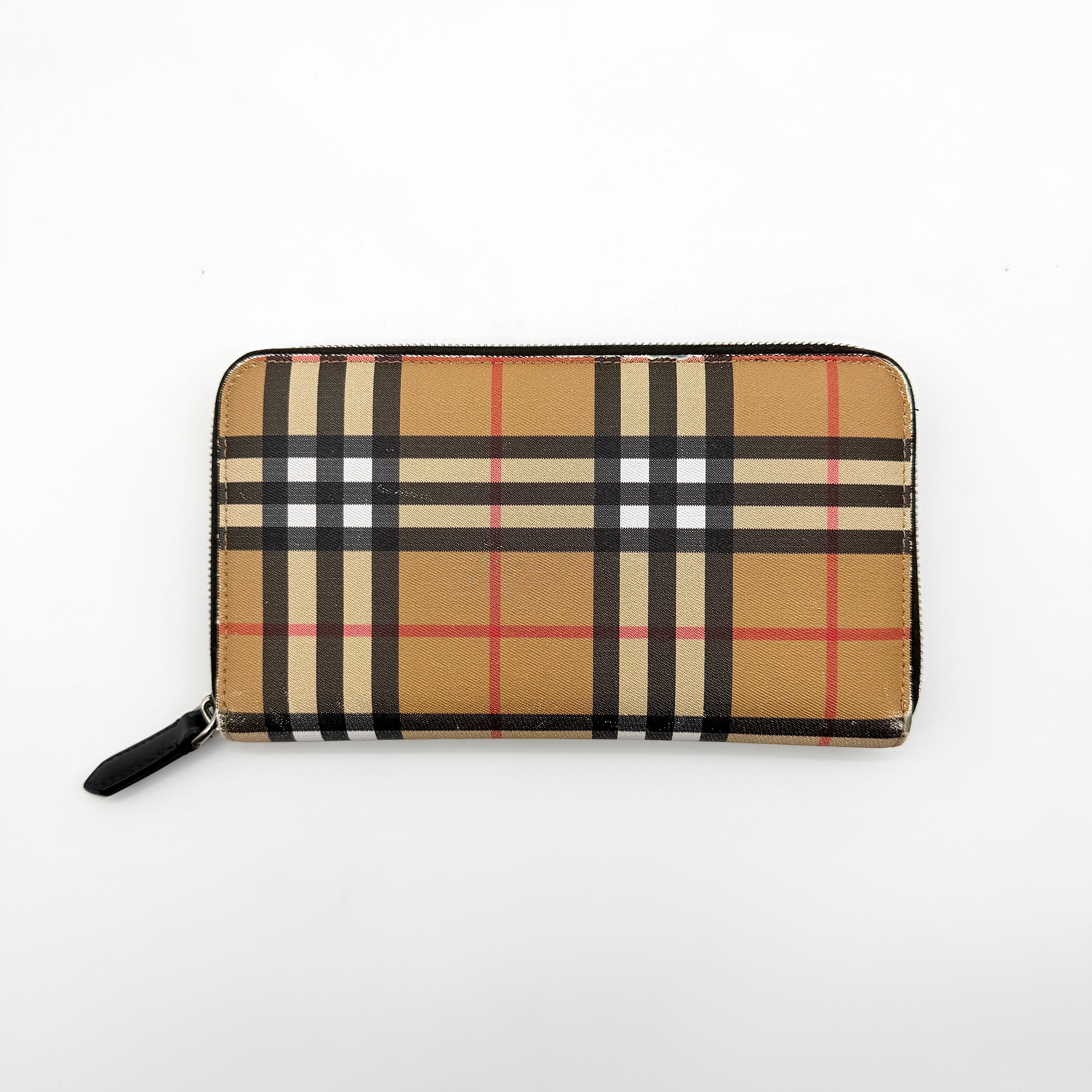 Burberry Nova Check Zip Around Wallet Beige