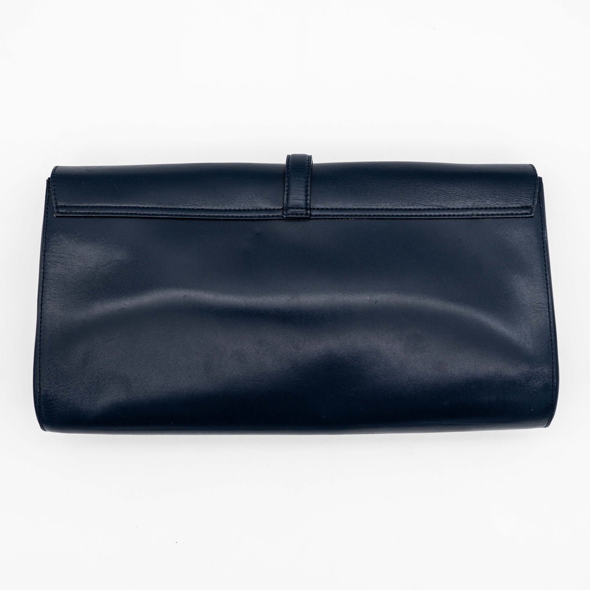 Samantha Thavasa LAPLUME Leather Clutch Bag Navy Blue