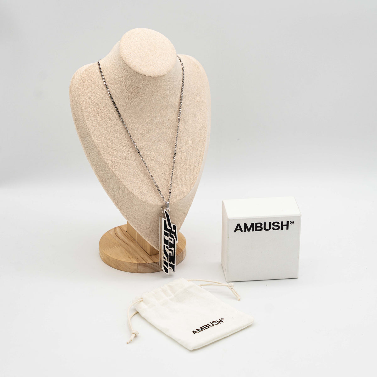 AMBUSH Y2K USB Charm Necklace Black/Silver
